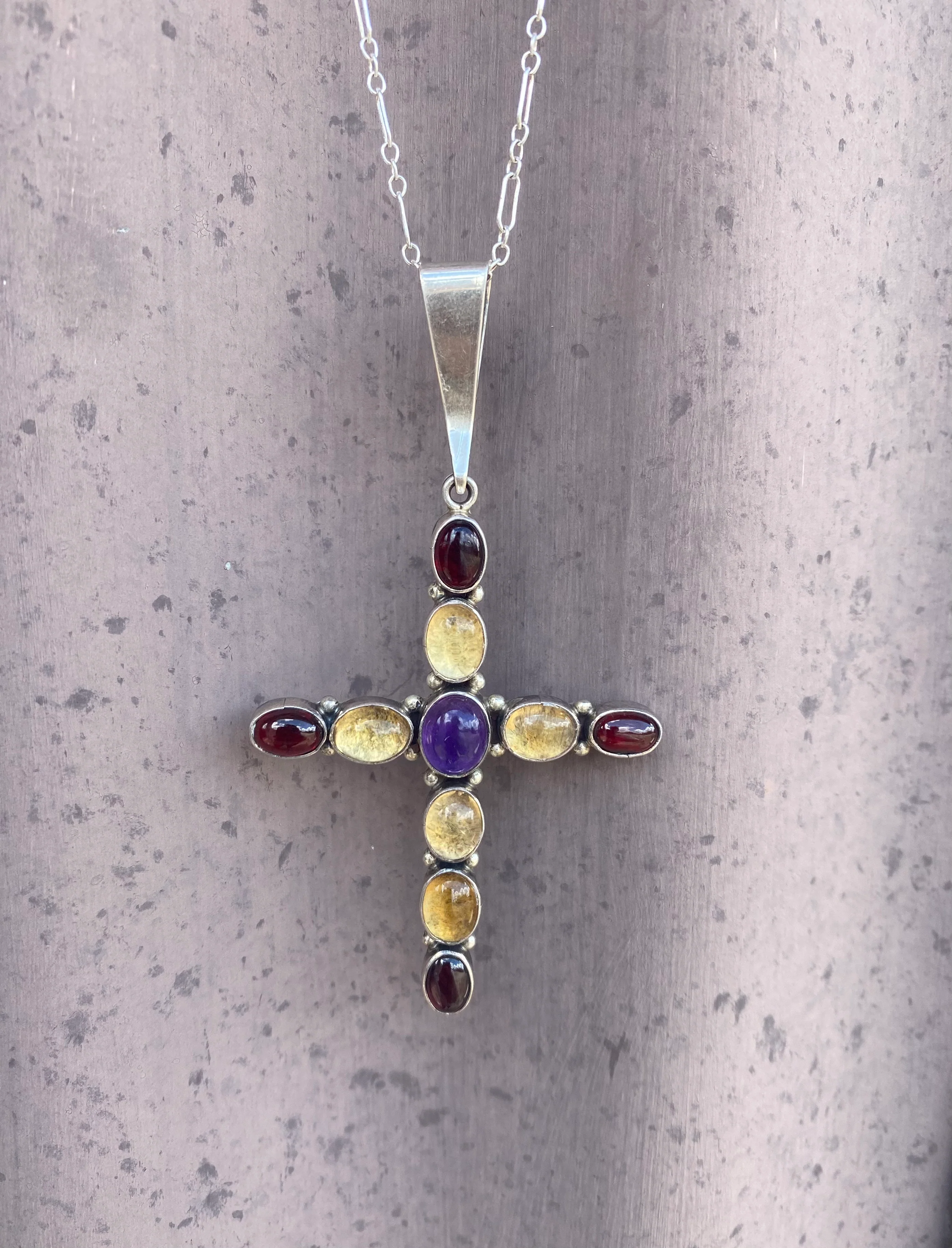Jeweled Cross Necklace From The Rodgers Collection