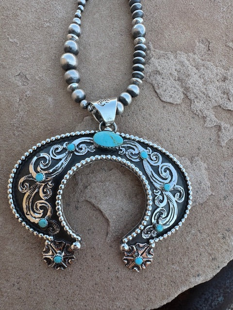 Large Silver Naja Pendant