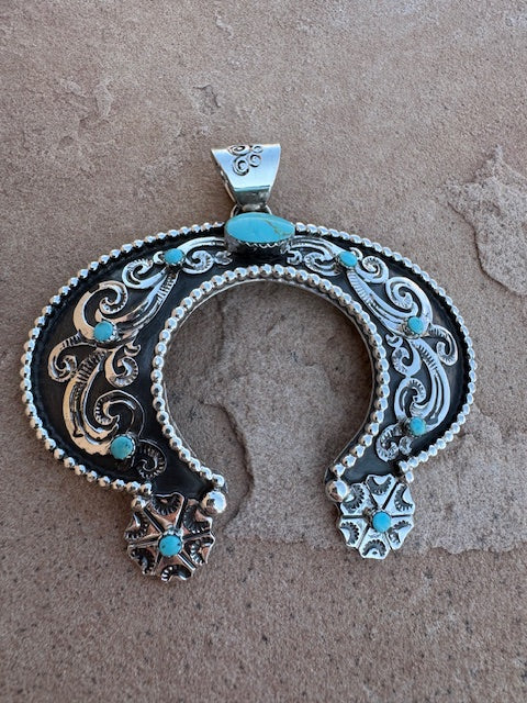 Large Silver Naja Pendant - Image 2