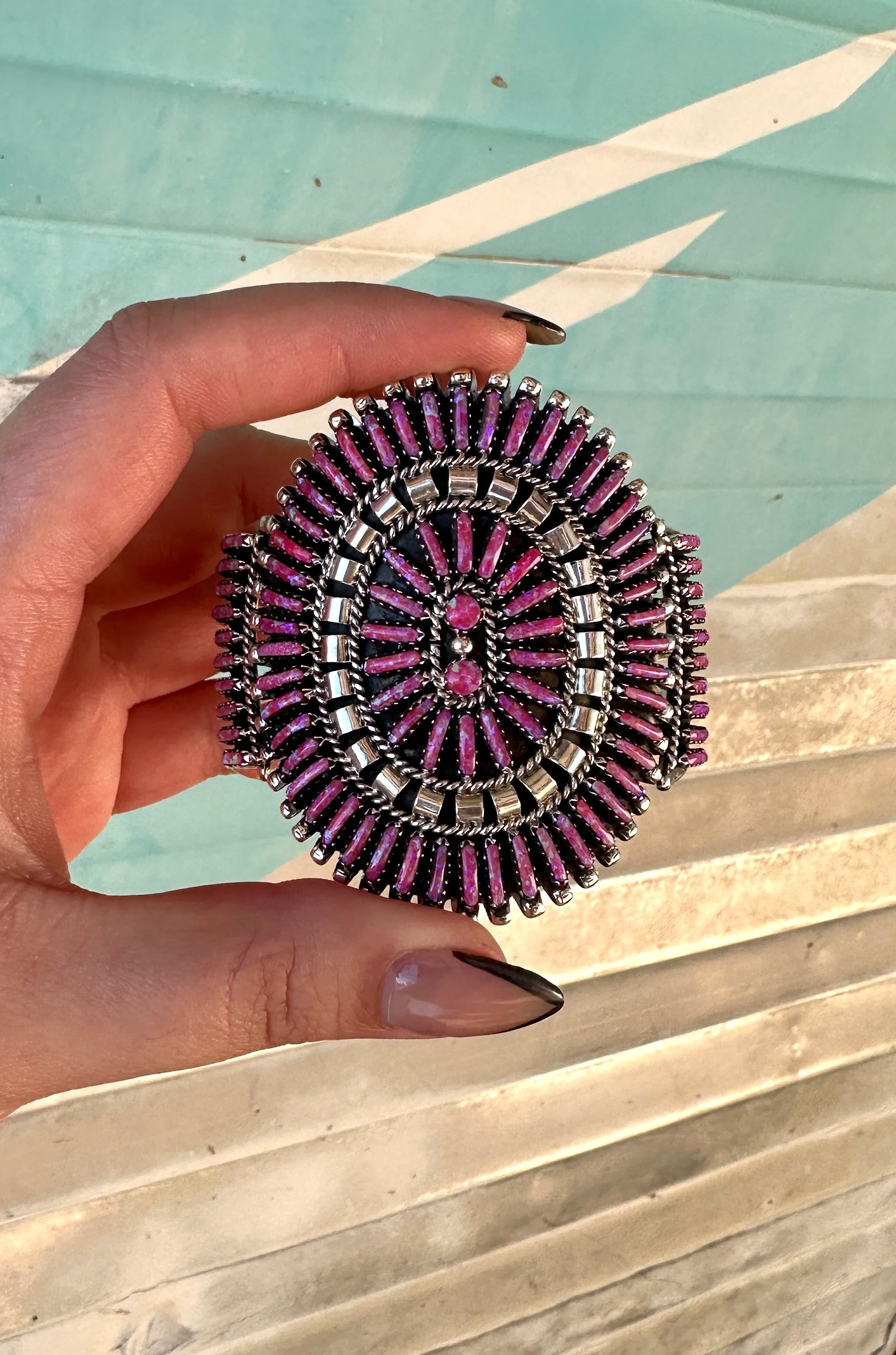 Lasso Me Barbie Needlepoint Cluster Cuff - Image 2