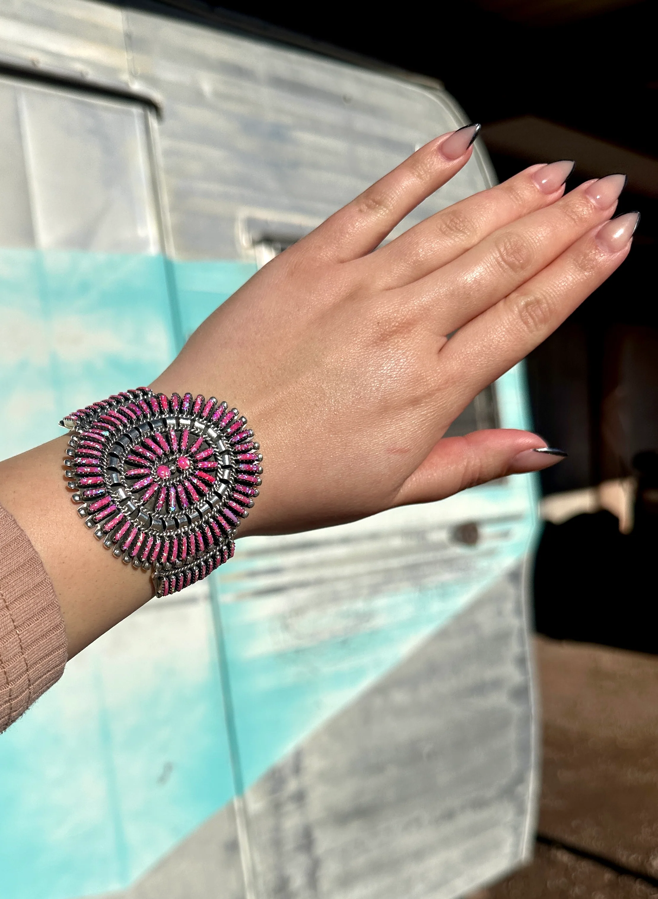 Lasso Me Barbie Needlepoint Cluster Cuff - Image 4