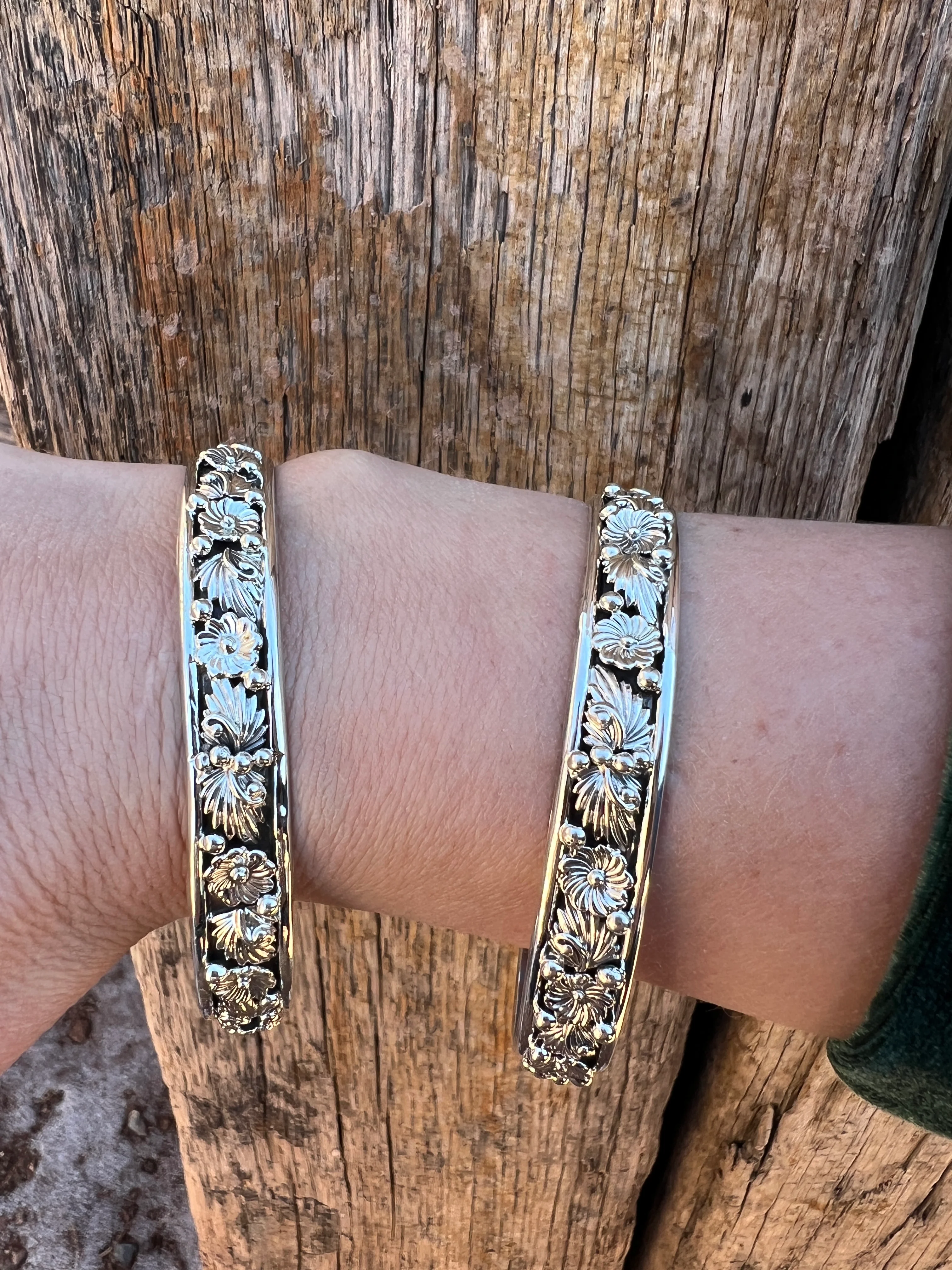 Leaf and Flower Bangle - Image 3