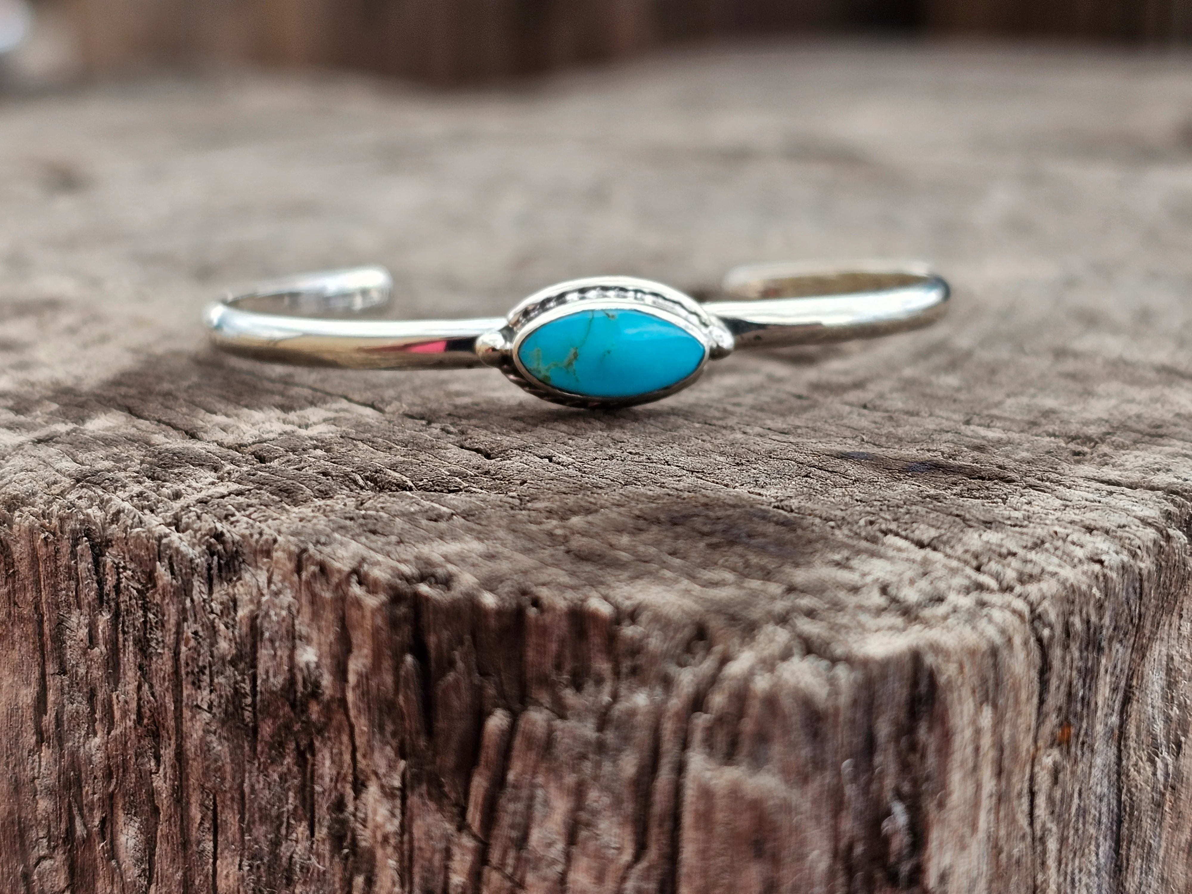Marquise Turquoise Baby Bracelet - Image 2