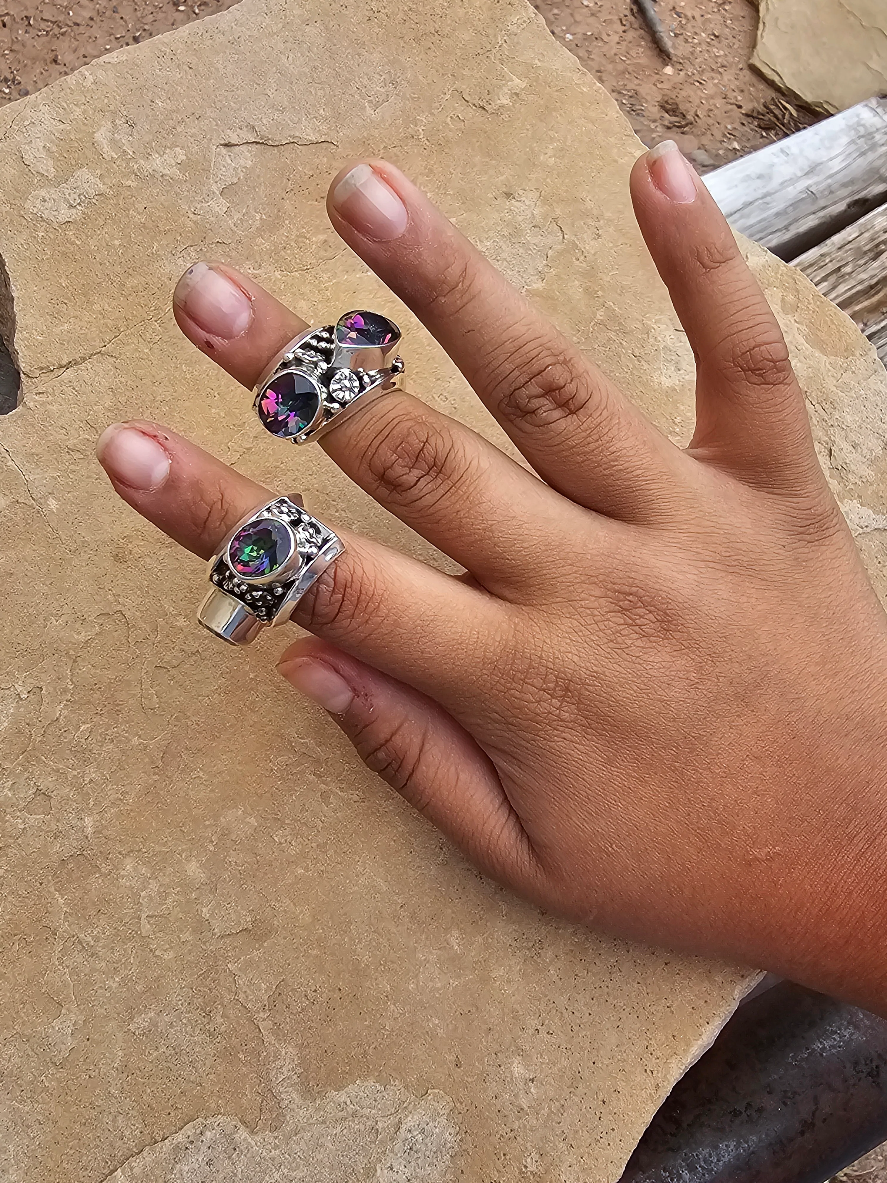 Me and You Amethyst Ring - Image 2