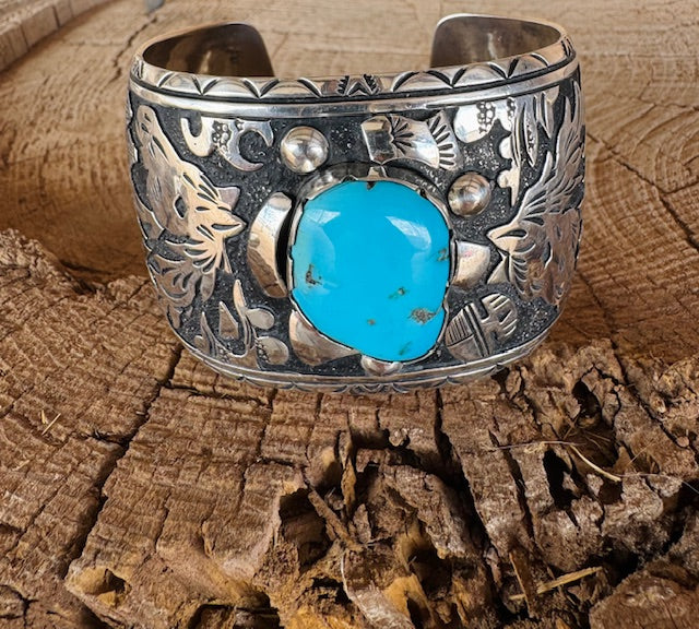 Men's Turquoise Horse Cuff