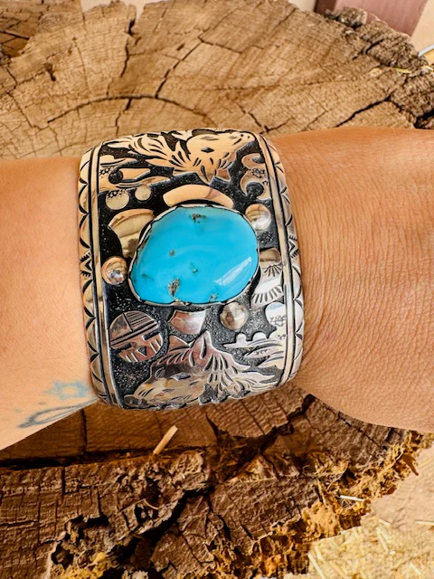 Men's Turquoise Horse Cuff - Image 3