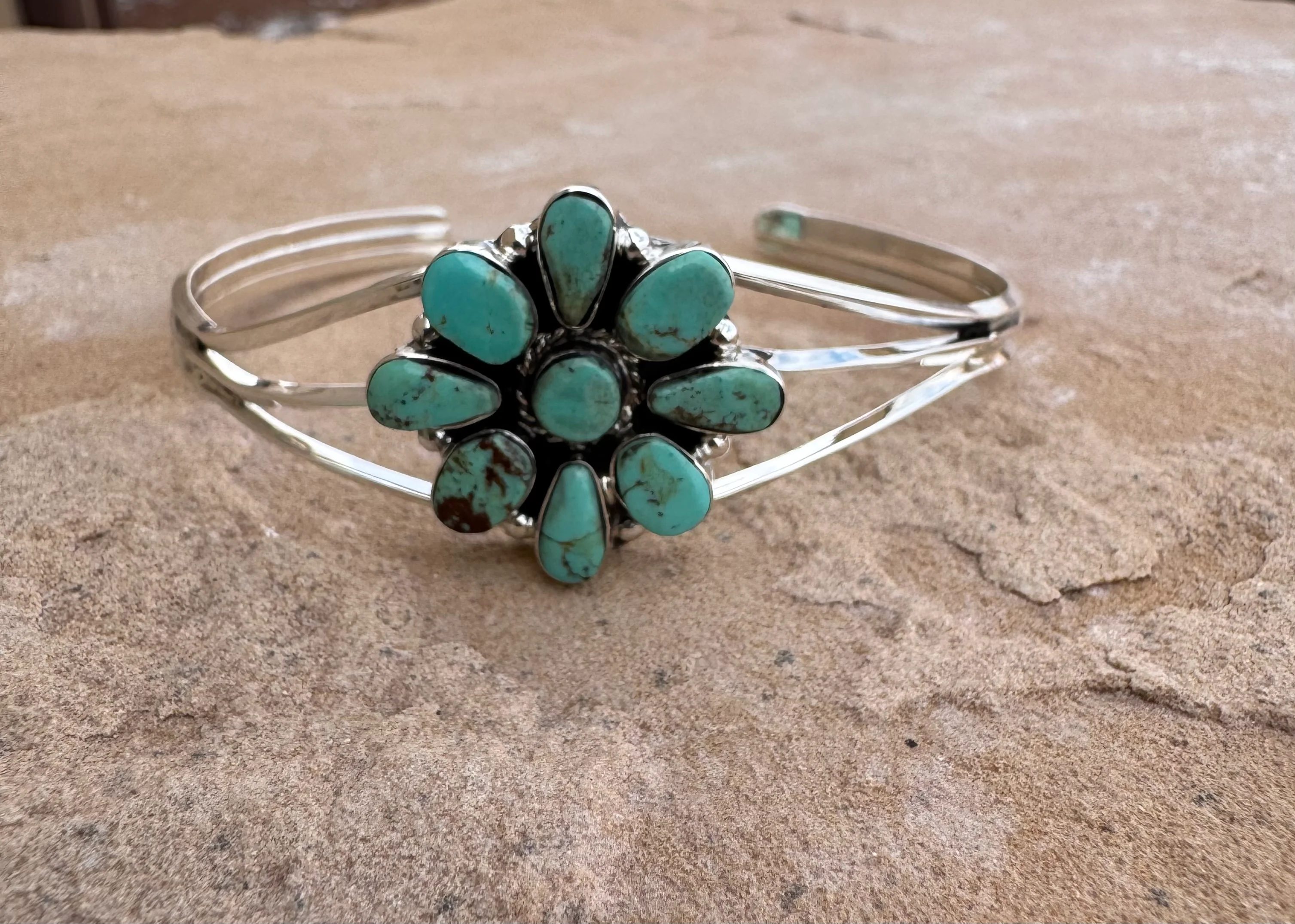 Mini Cluster Turquoise Cuff - Image 2