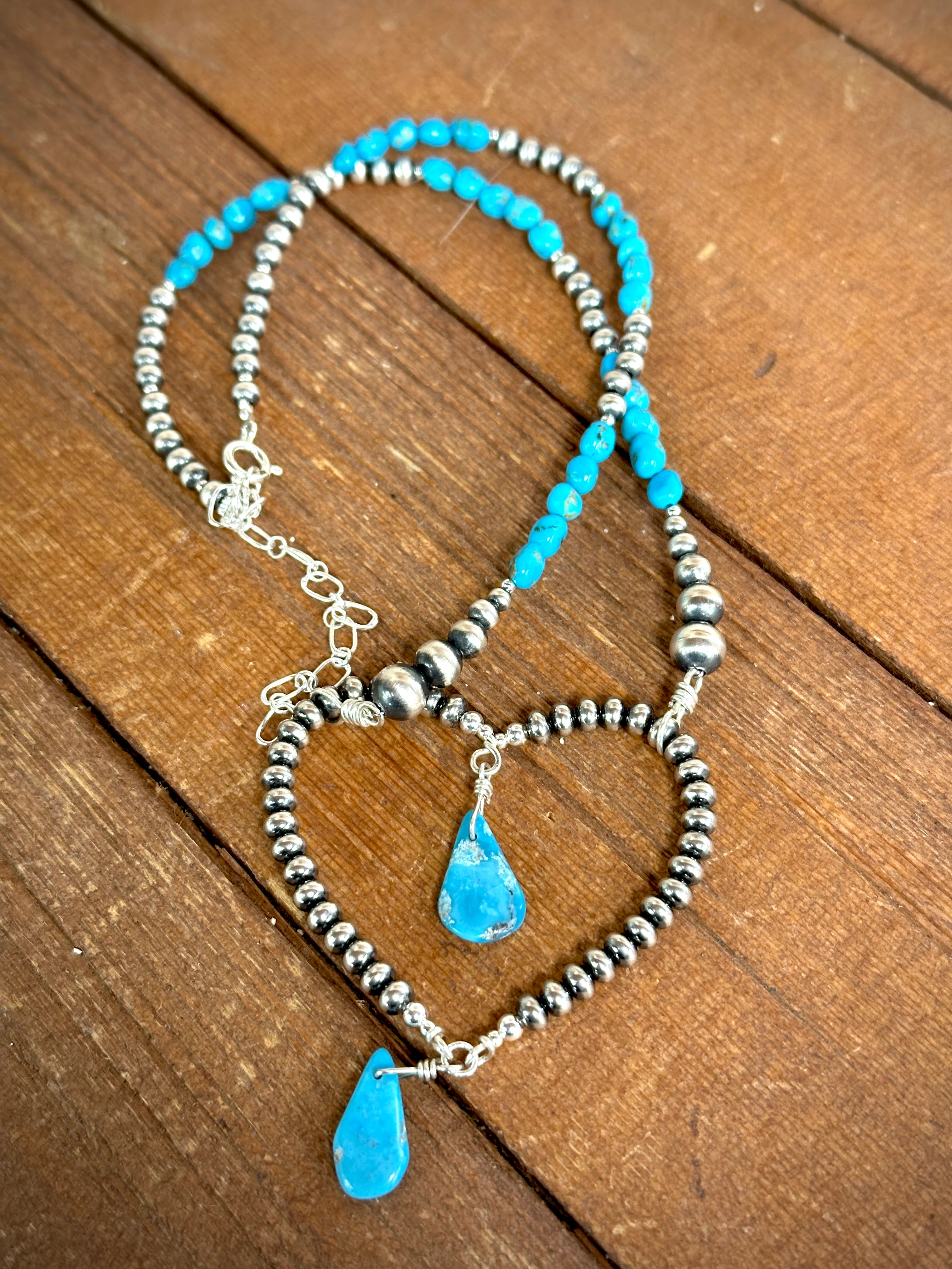 Le Coeur De Maman Pearl and Turquoise Necklace - Image 3