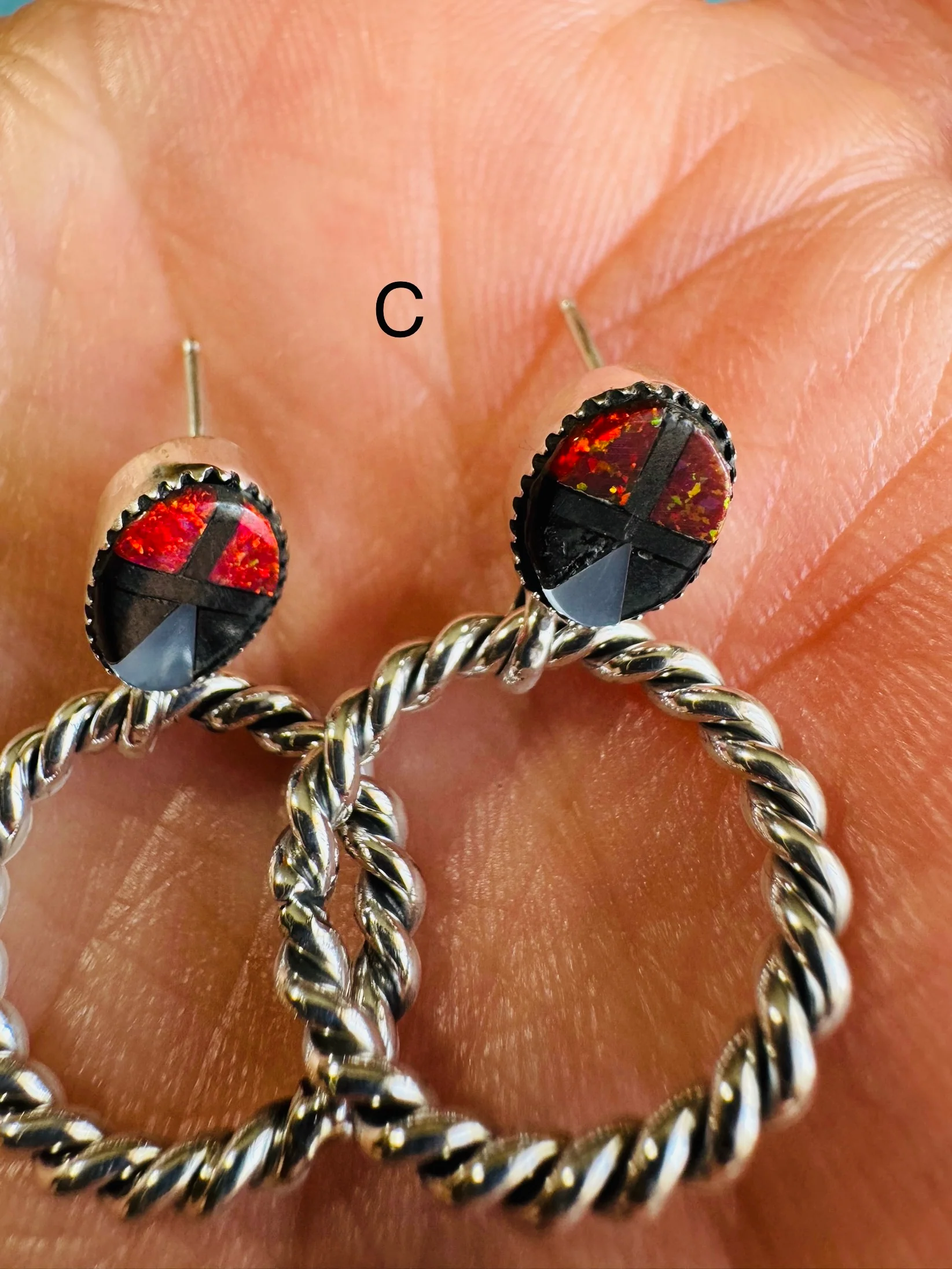 Multi Stone Mini Hoop - Image 2