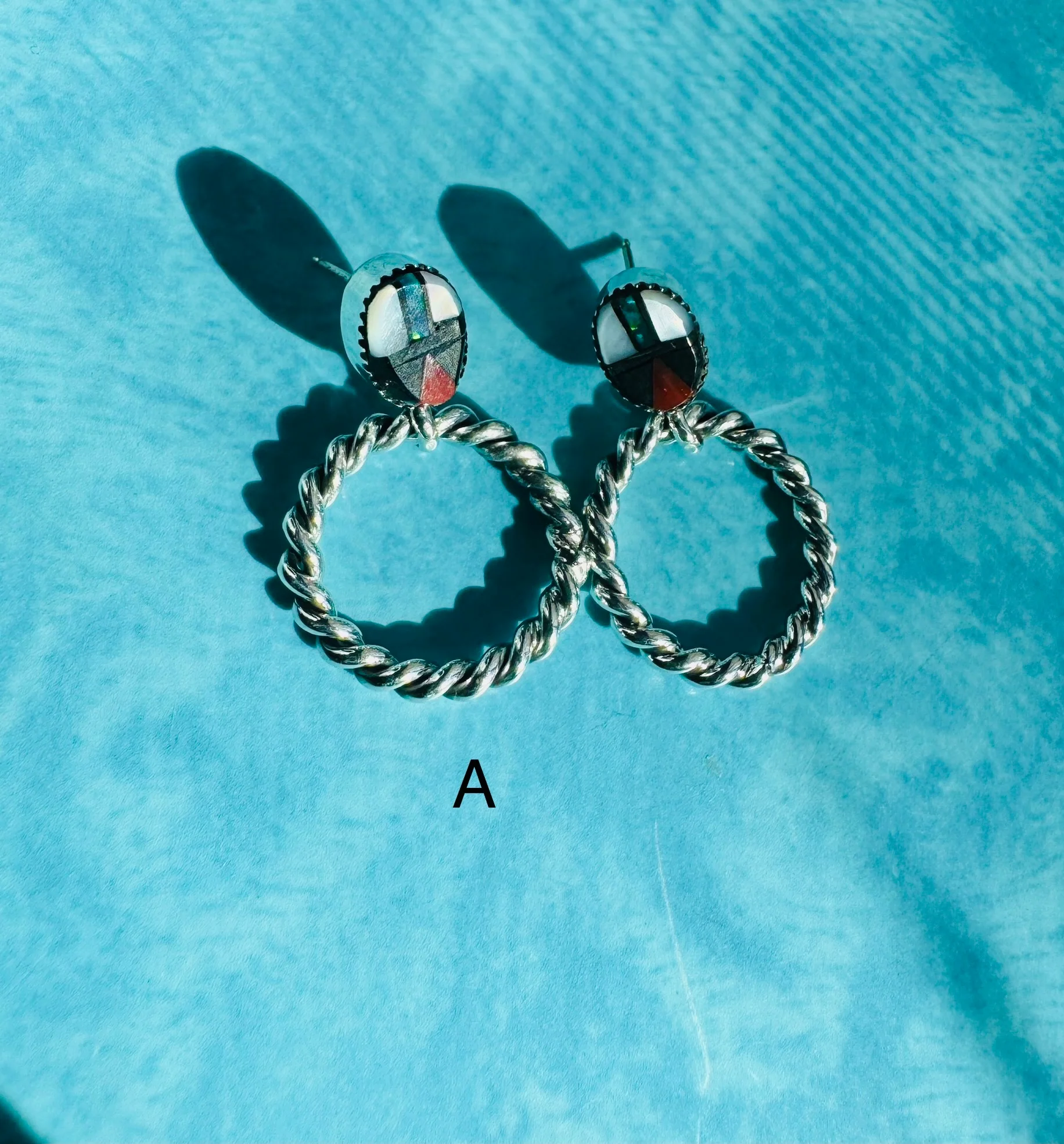 Multi Stone Mini Hoop - Image 4