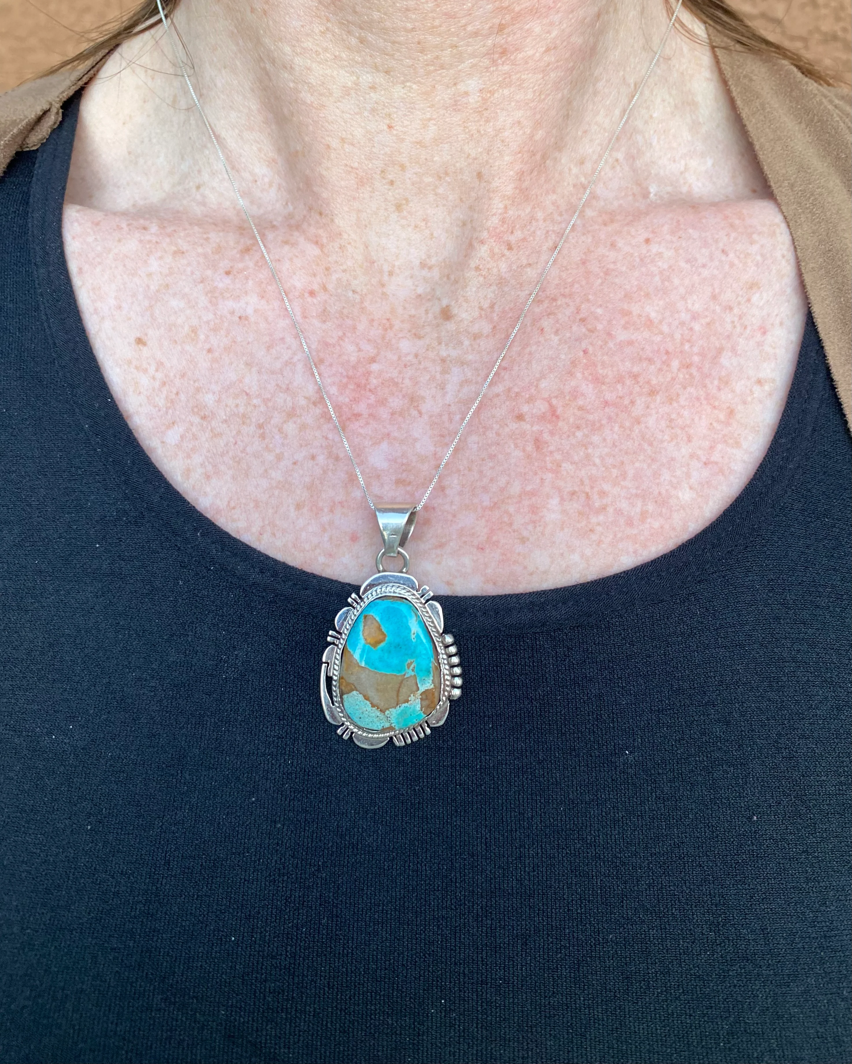 My Own Beat Kingman Turquoise Necklace From The Rodgers Collection - Image 3