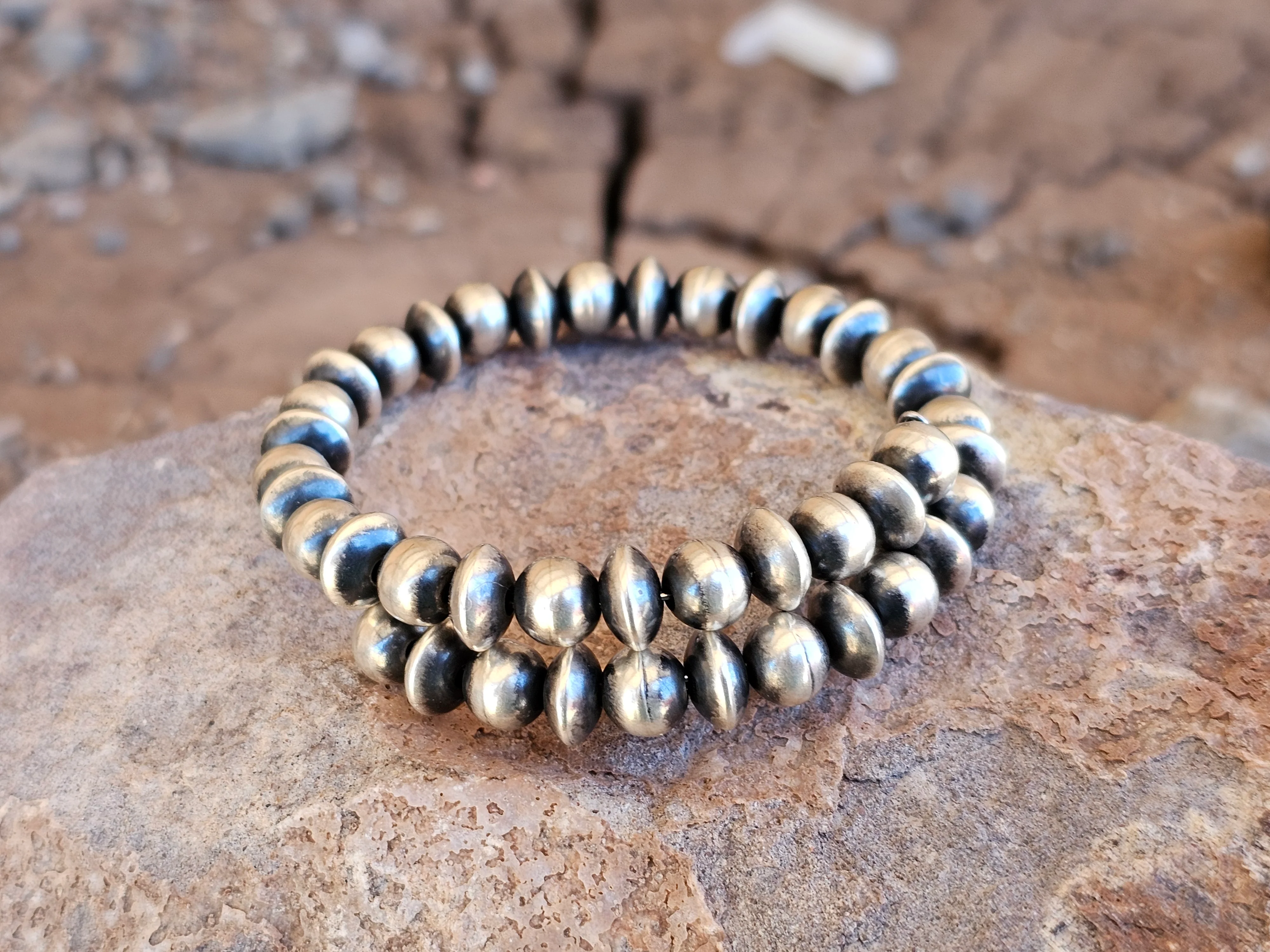 Navajo Pearl Wrap Bracelet - Image 3