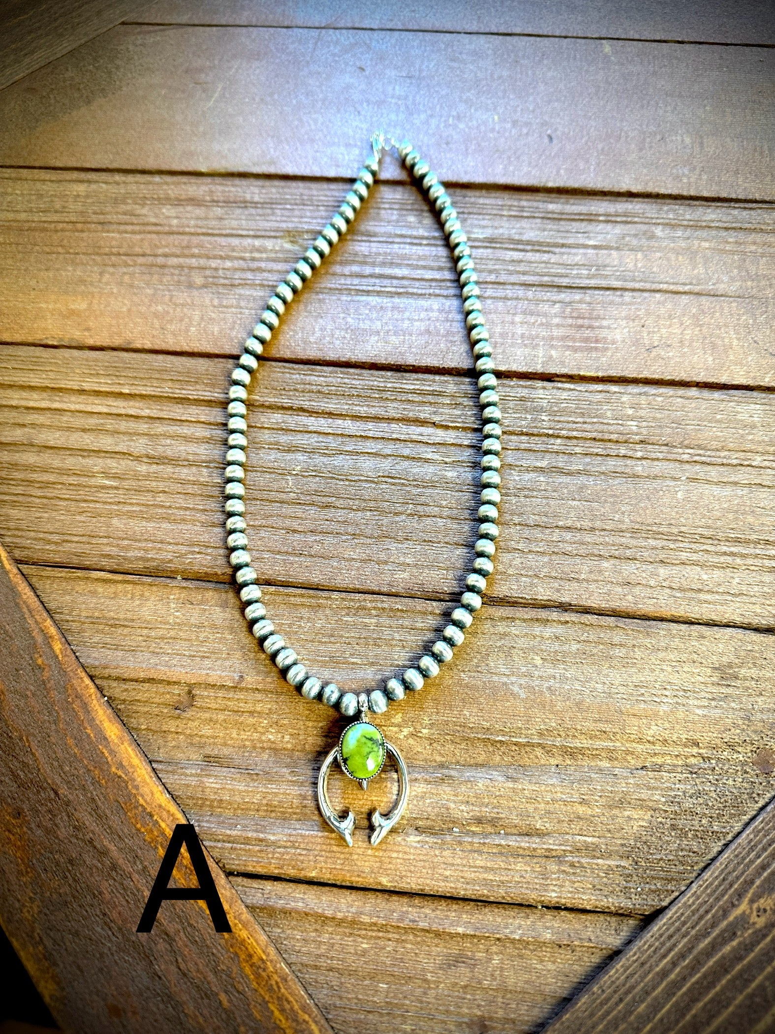 Navajo Pearls with Naja and Turquoise Pendant - Image 5