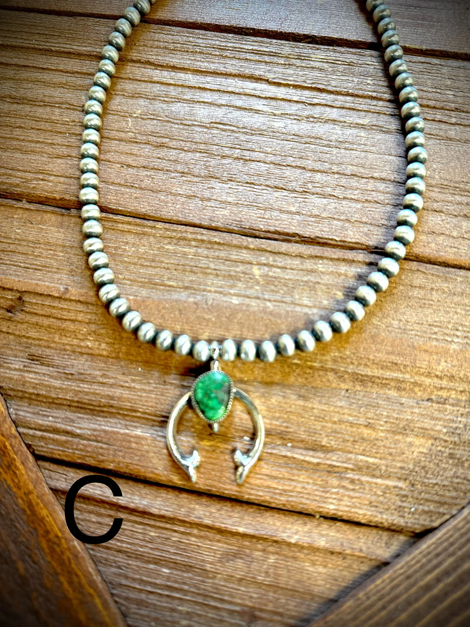 Navajo Pearls with Naja and Turquoise Pendant - Image 7