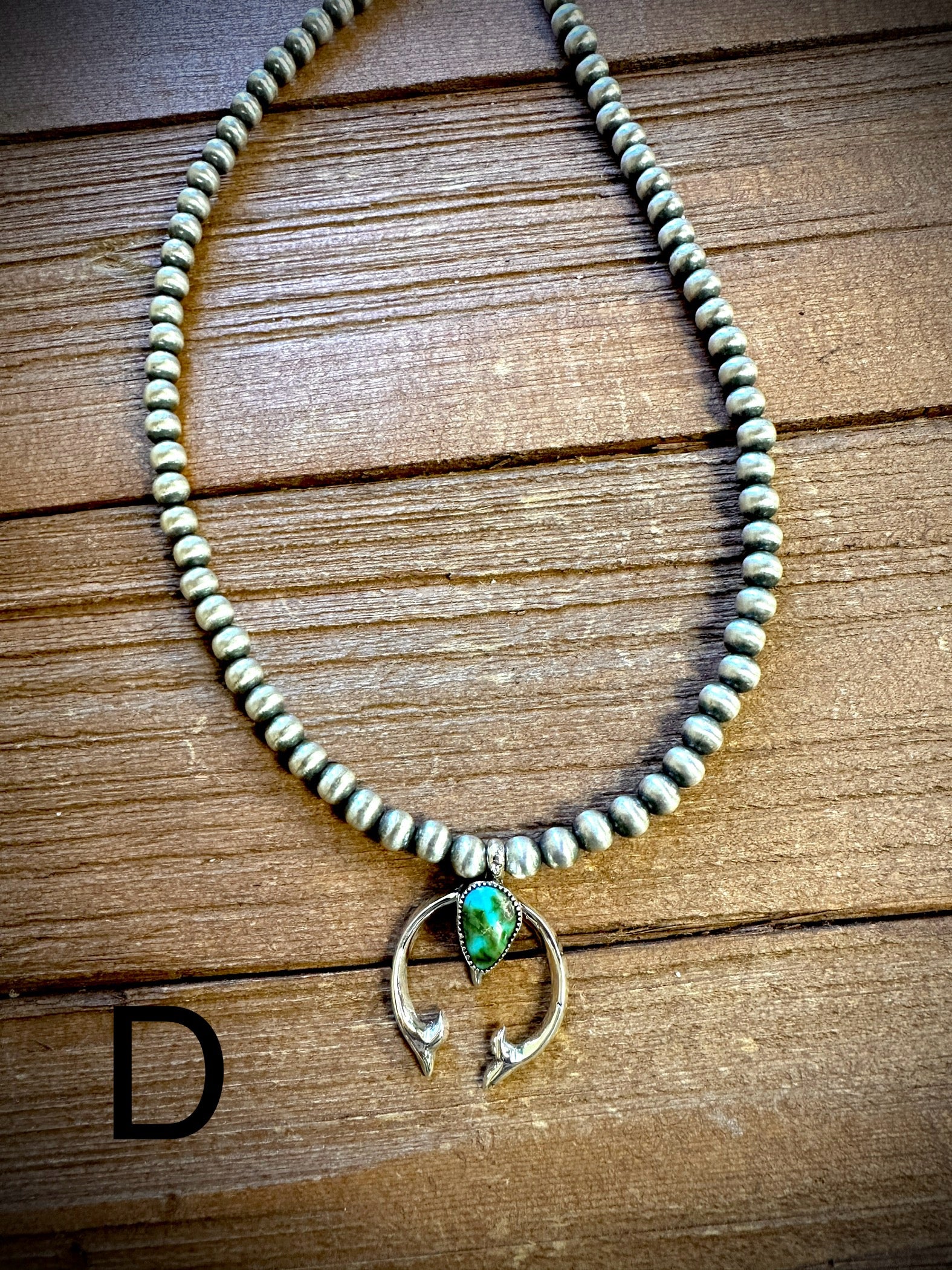 Navajo Pearls with Naja and Turquoise Pendant - Image 8