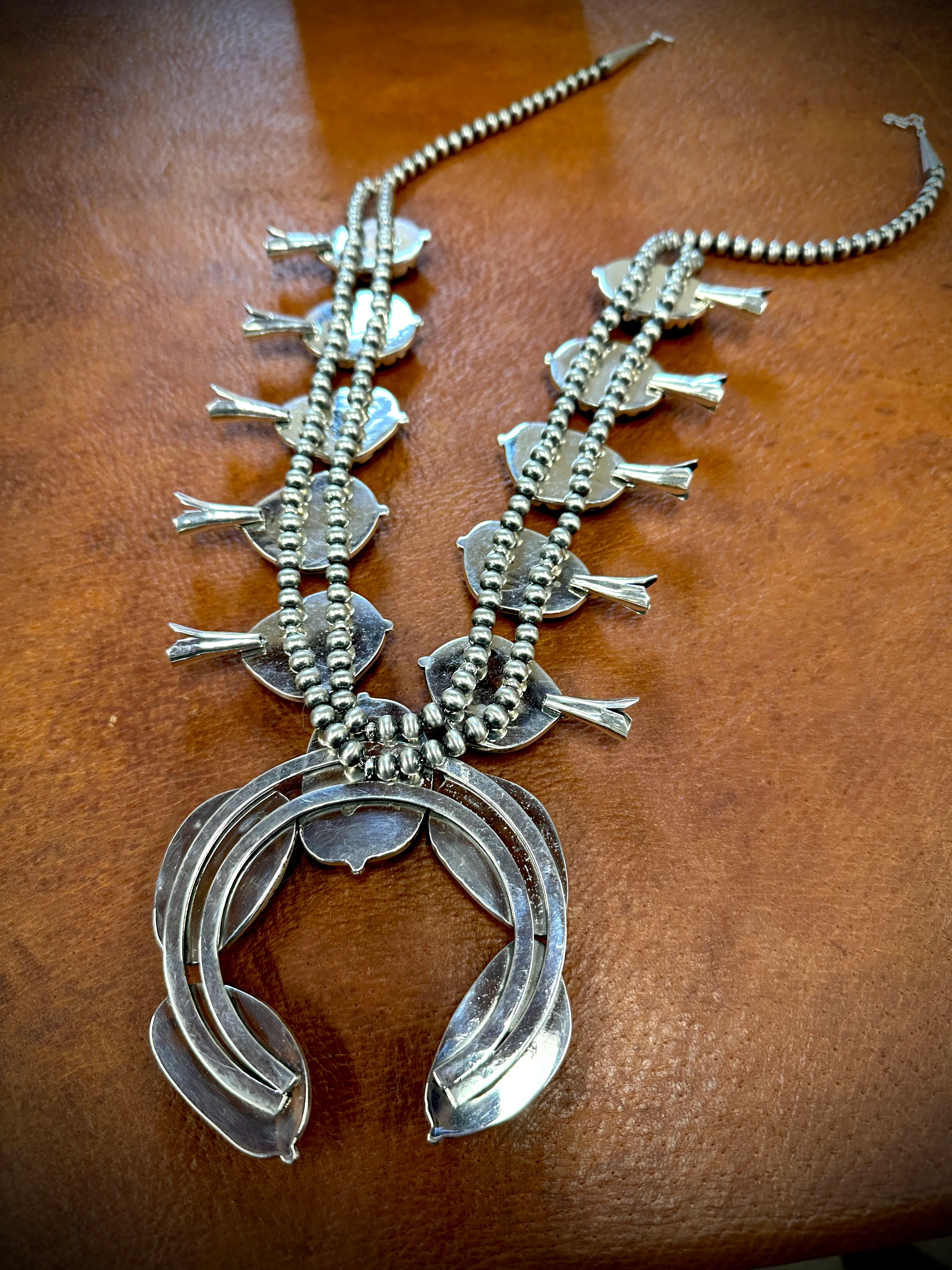 Need You Now Ceremonial Green Turquoise Squash Blossom - Image 4