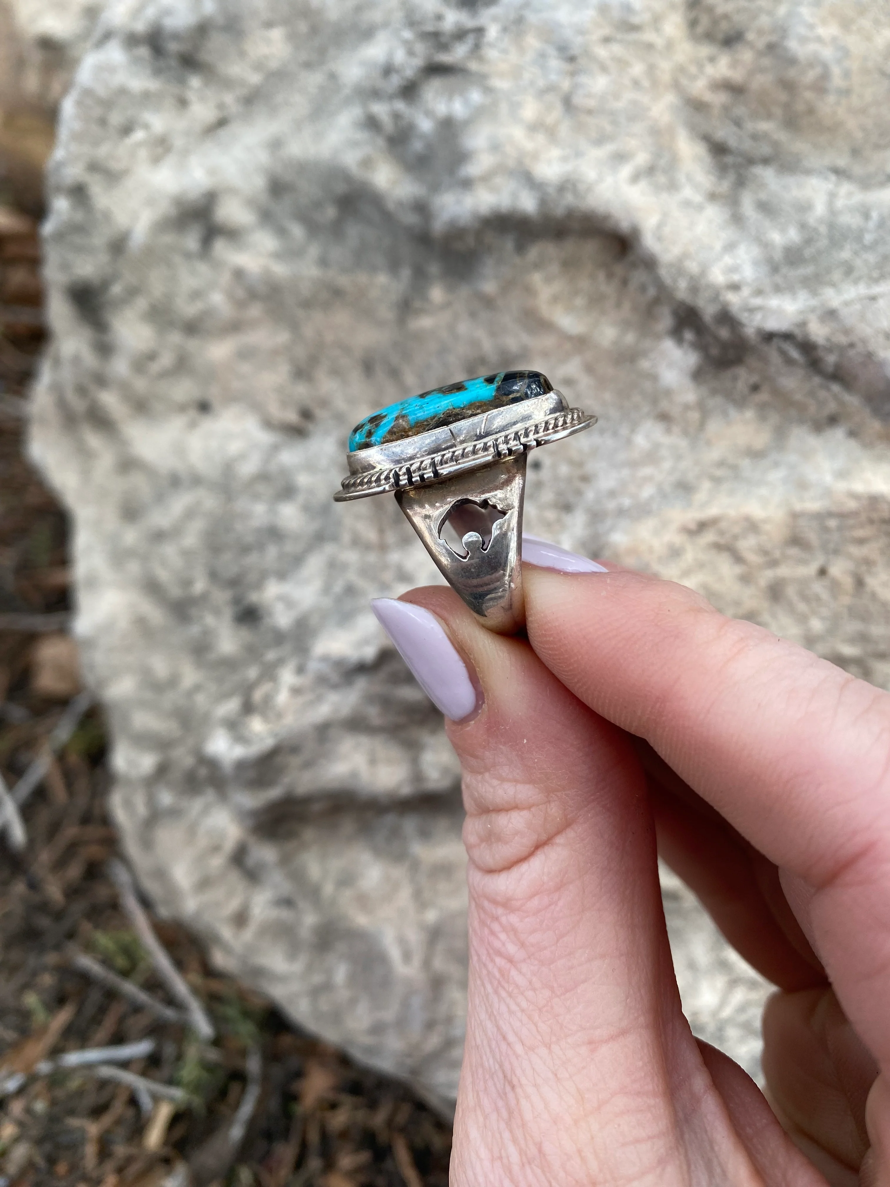 Nevada Turquoise Ring From The Rogers Collection - Image 2