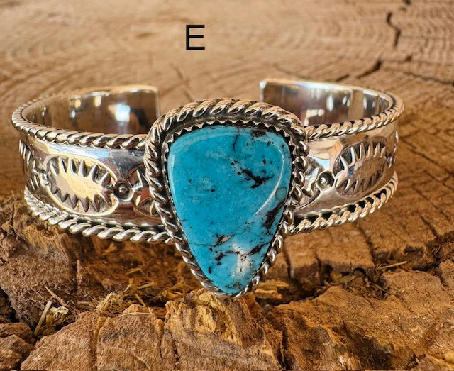 Nevada Turquoise Stamped Cuff - Image 6