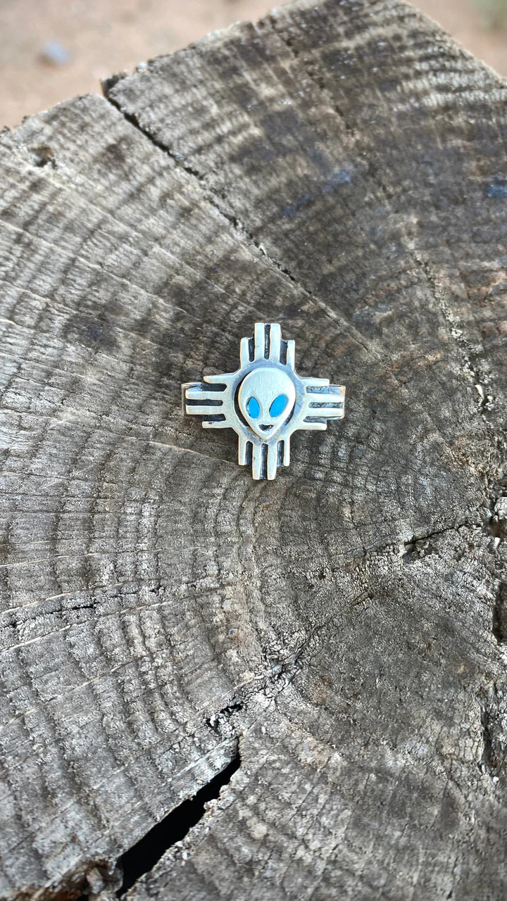 New Mexico Beam Up Me!!! Apple Watch Accessory with Kingman Turquoise - Image 3