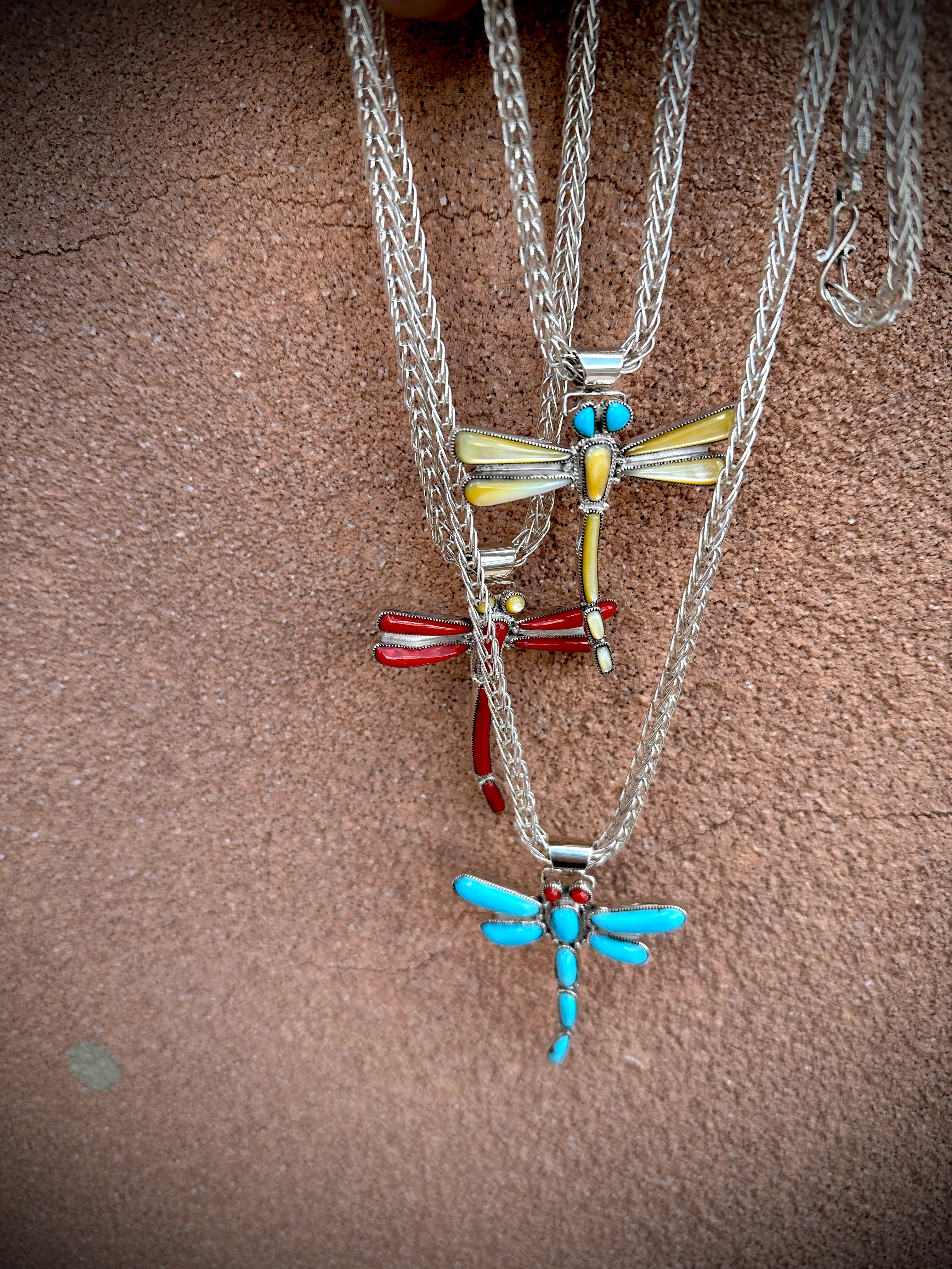 Odonata Dragonfly Pendants on Handmade Chain - Image 2