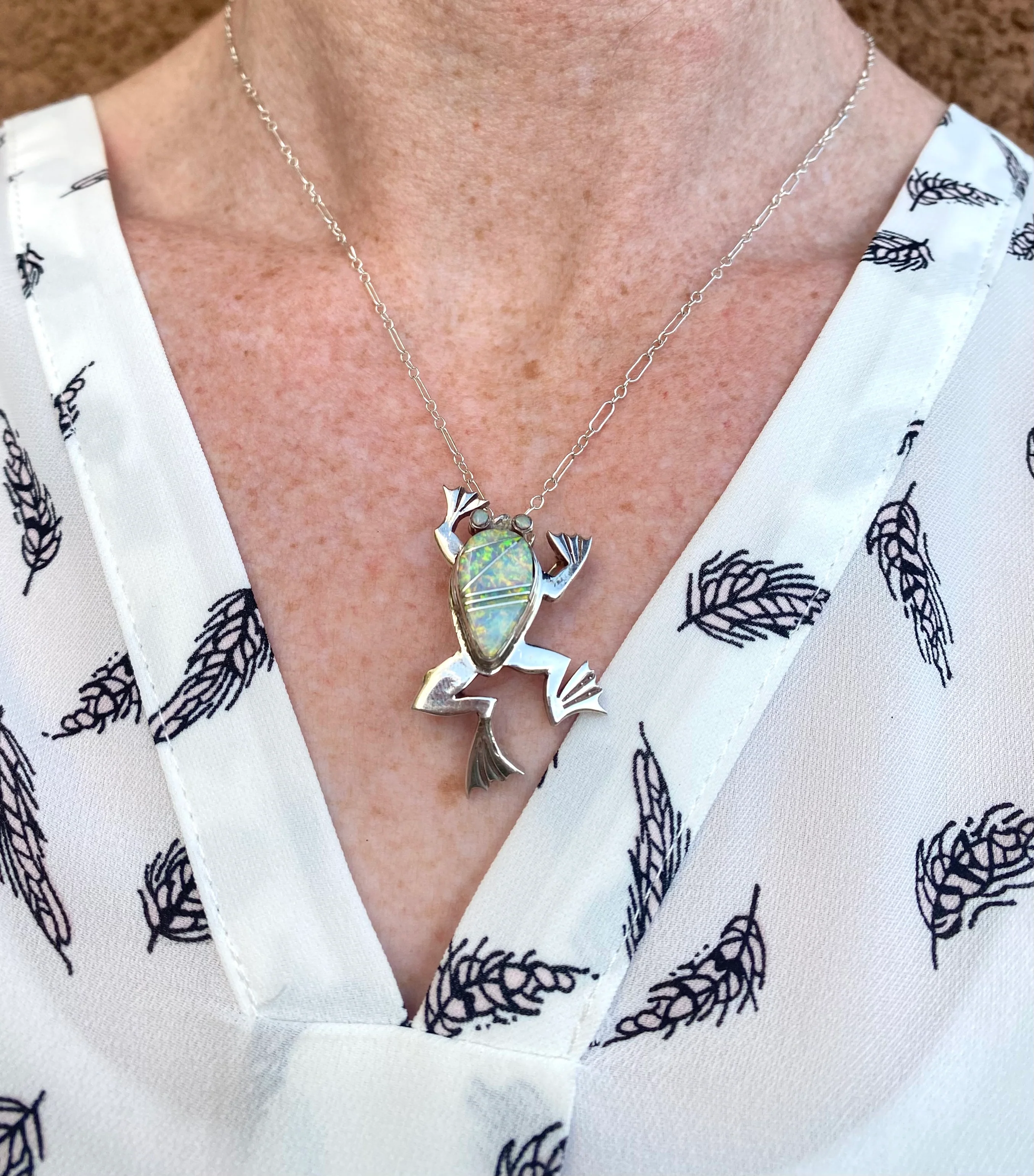 Opal Frog Necklace From The Rodgers Collection - Image 2