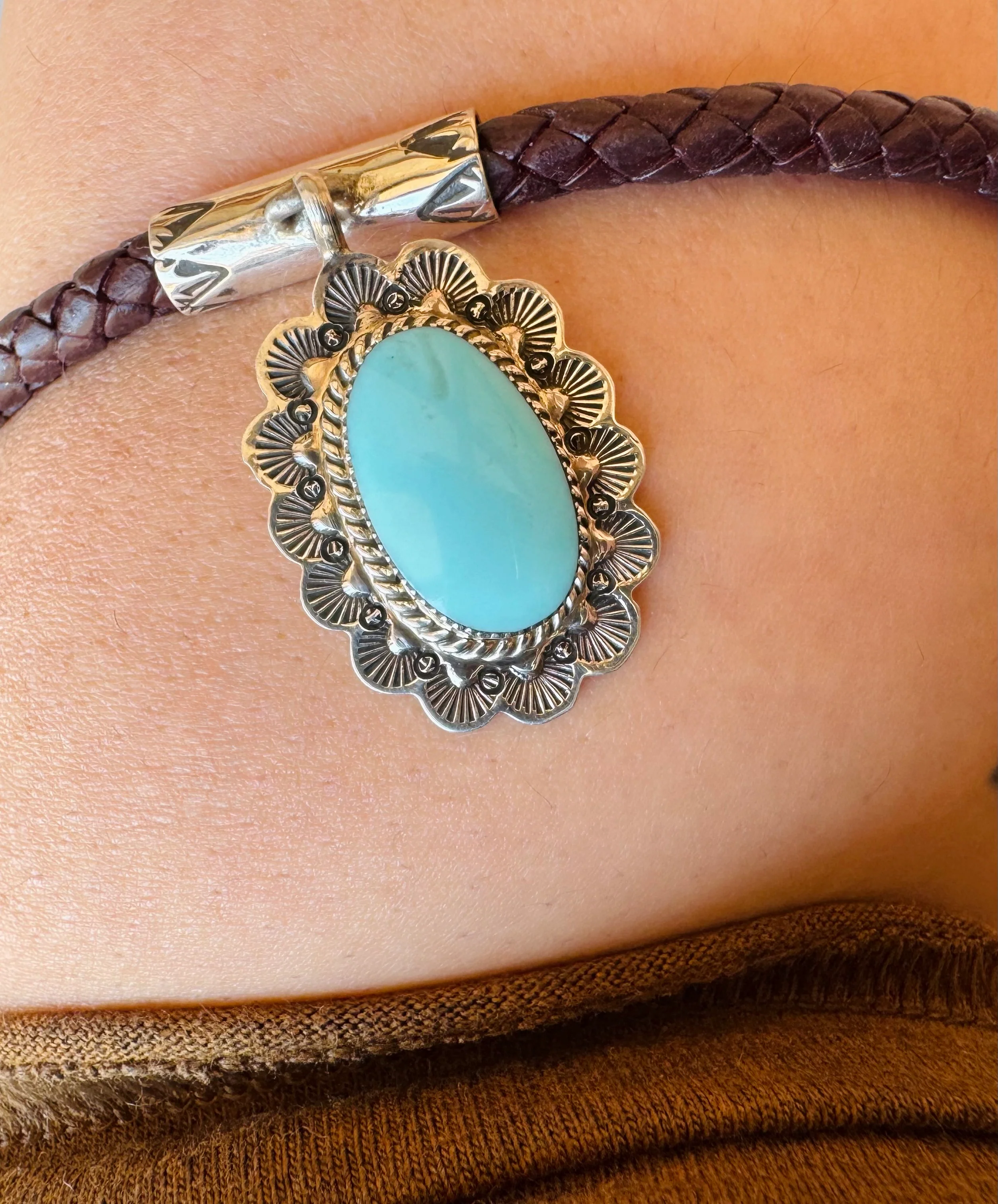 Oval Turquoise Choker - Image 2