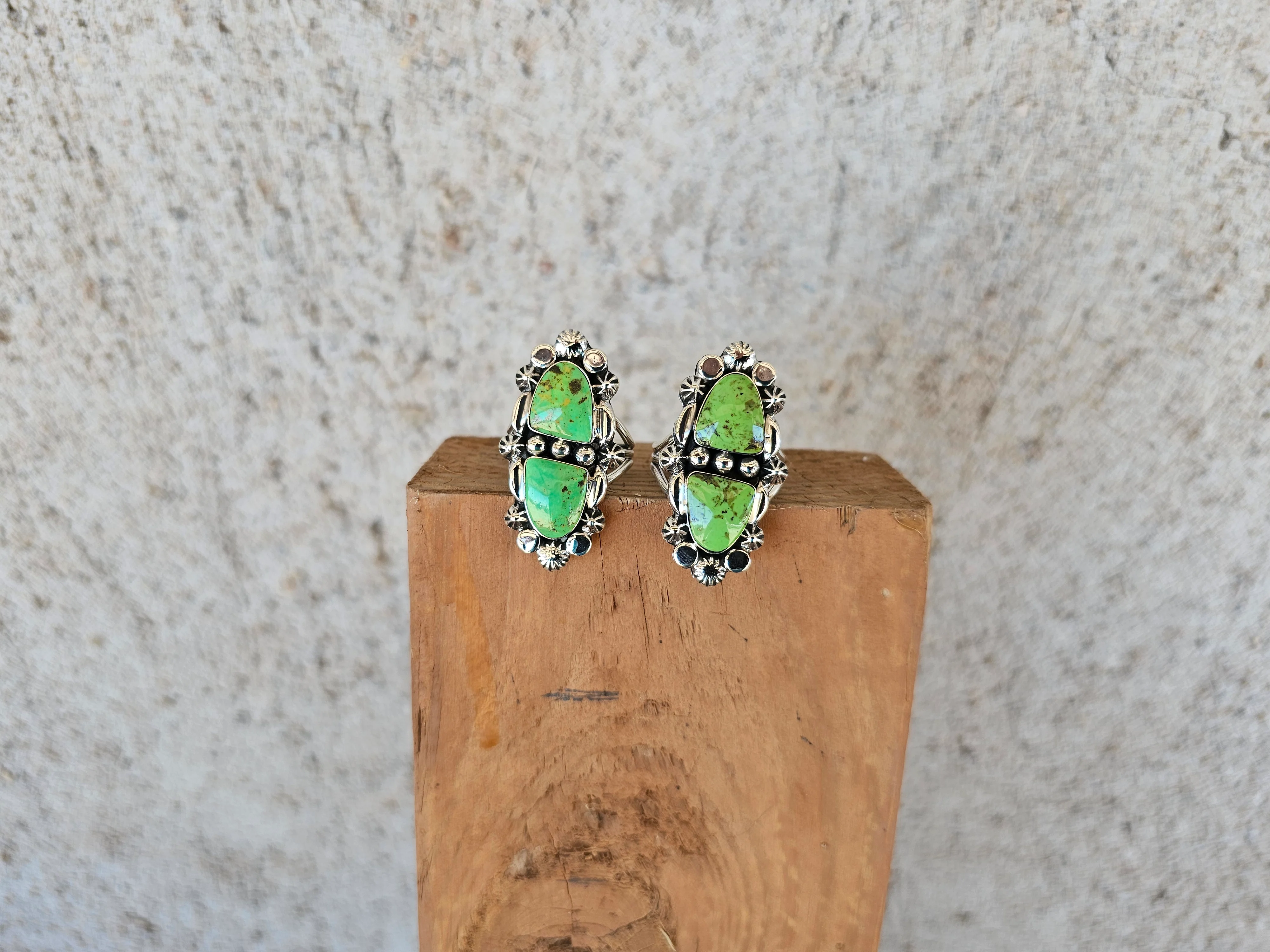 Agava Green Turquoise Freeform Ring