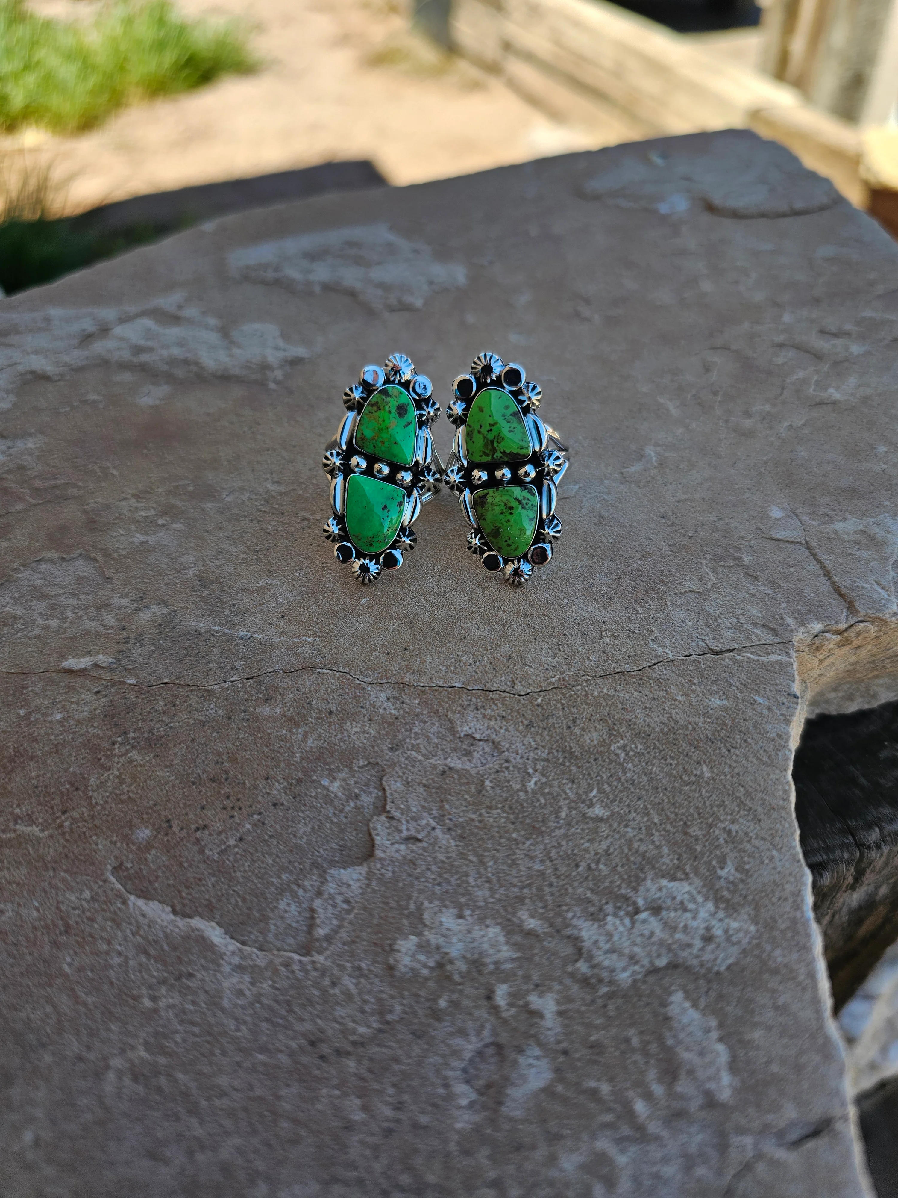 Agava Green Turquoise Freeform Ring - Image 2
