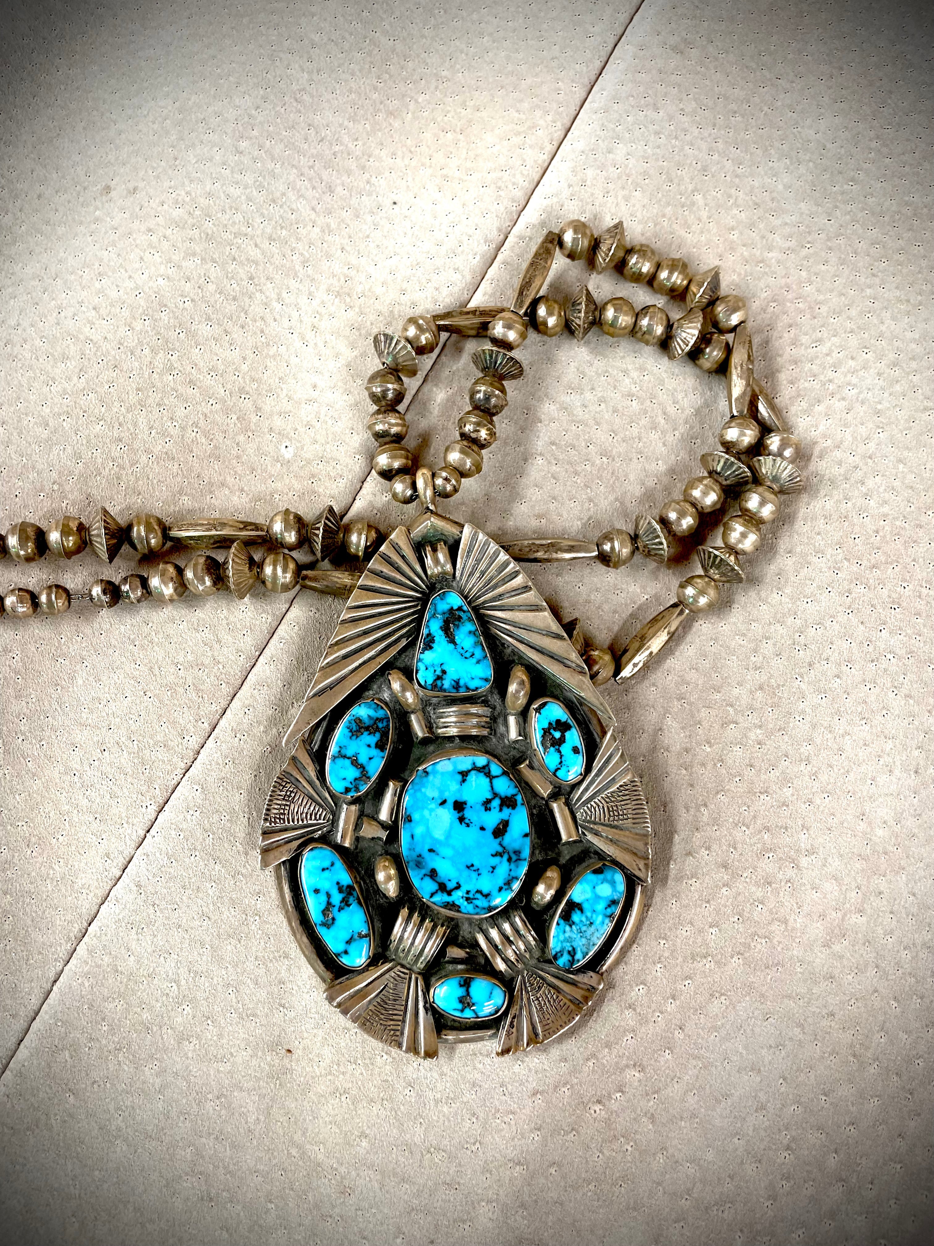 Persian Turquoise Medallion Necklace - Image 4