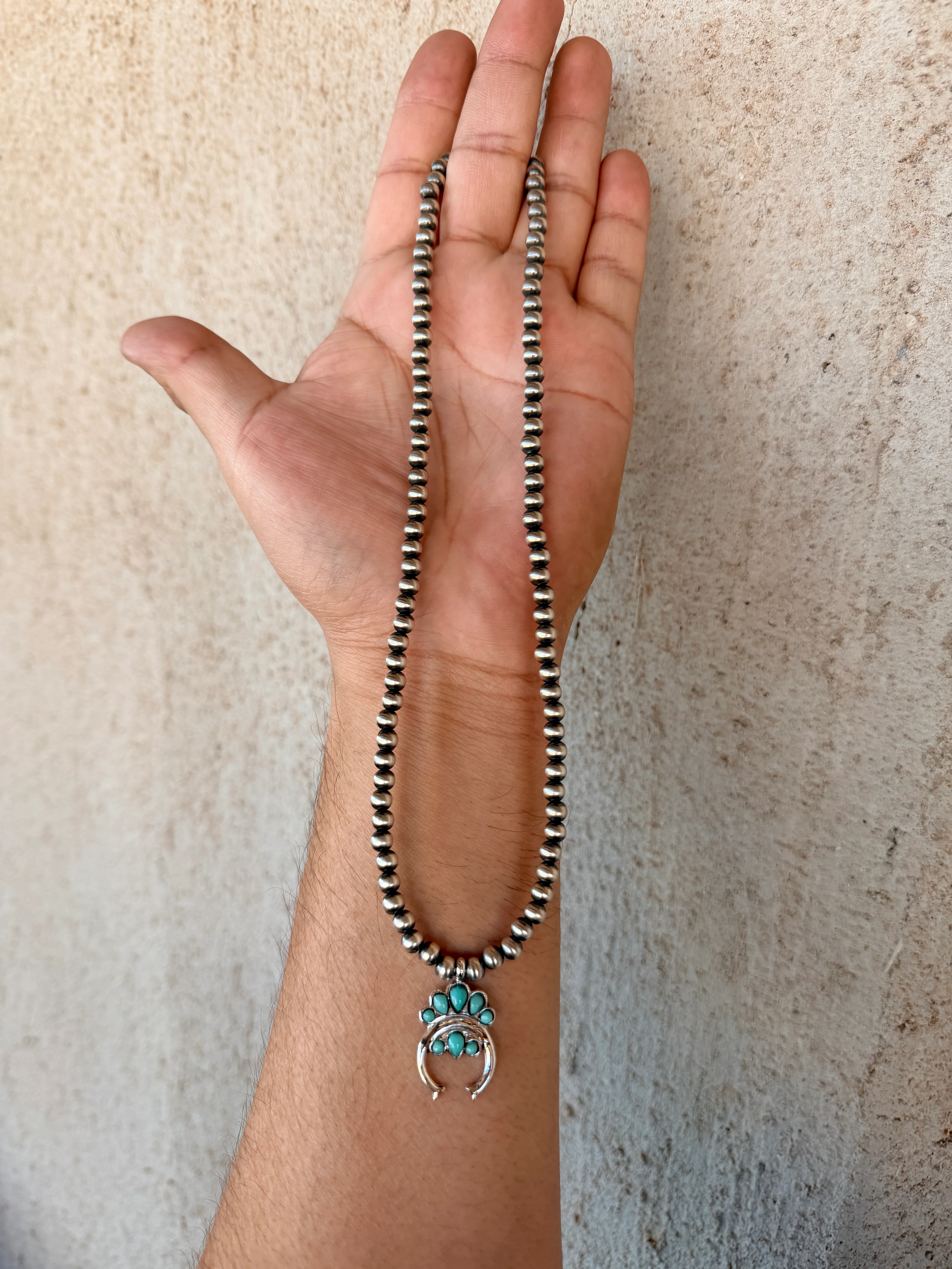 Petite Turquoise Naja Pearl Necklace - Image 3
