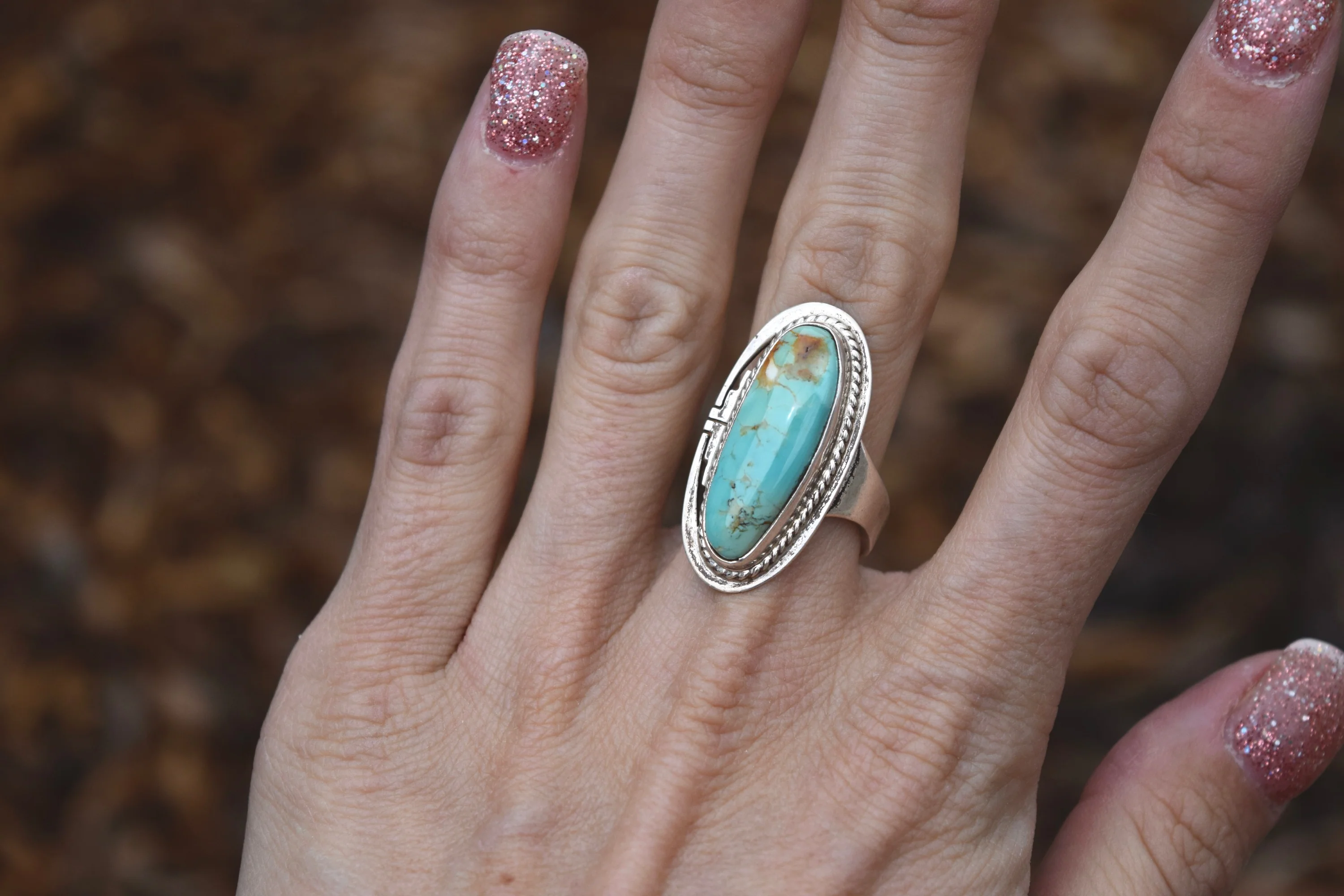 PILOT MOUNTAIN TURQUOISE RING FROM THE RODGERS COLLECTION - Image 2