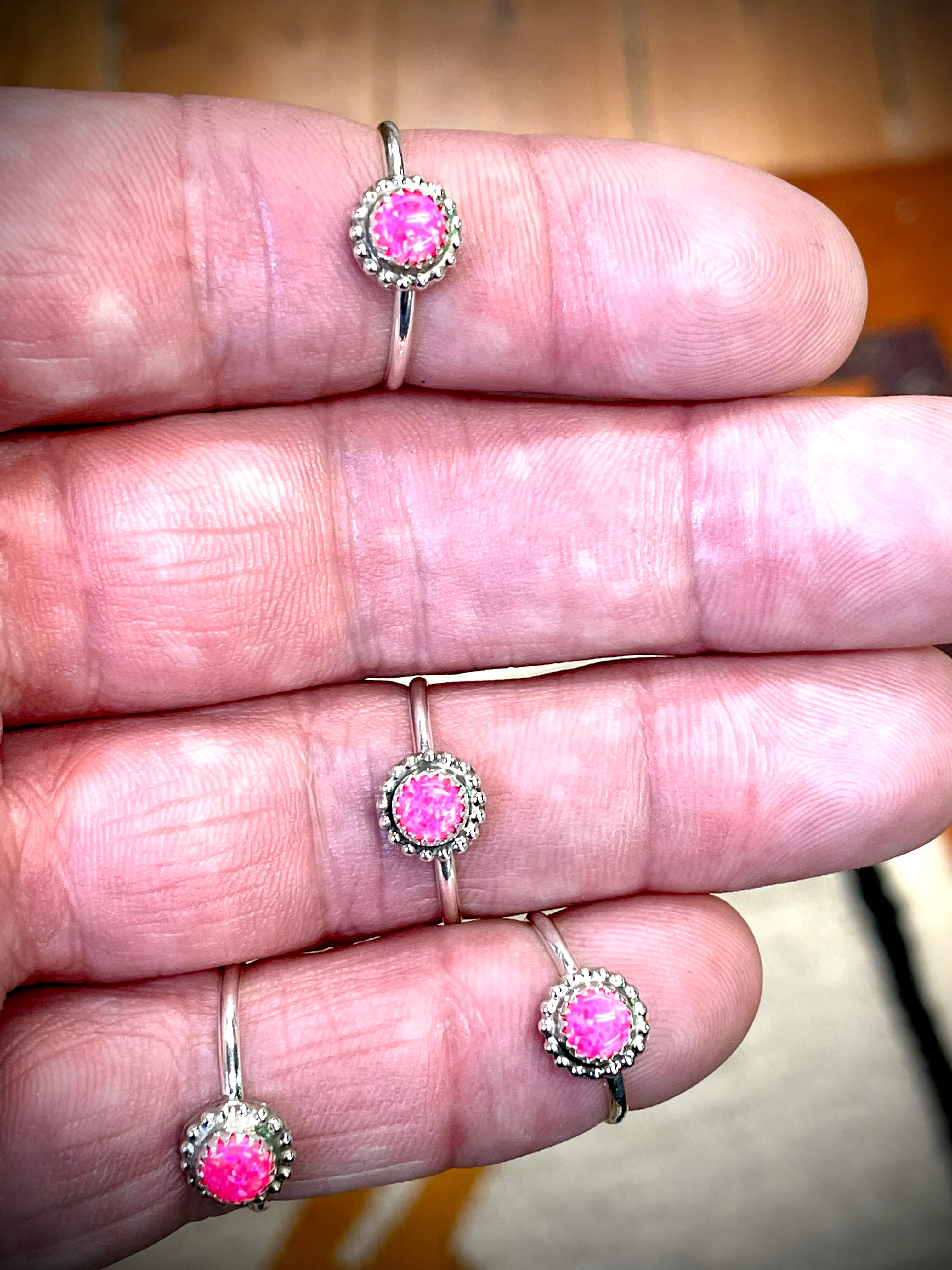 Pink Barbie Opal Fire Ring - Image 4
