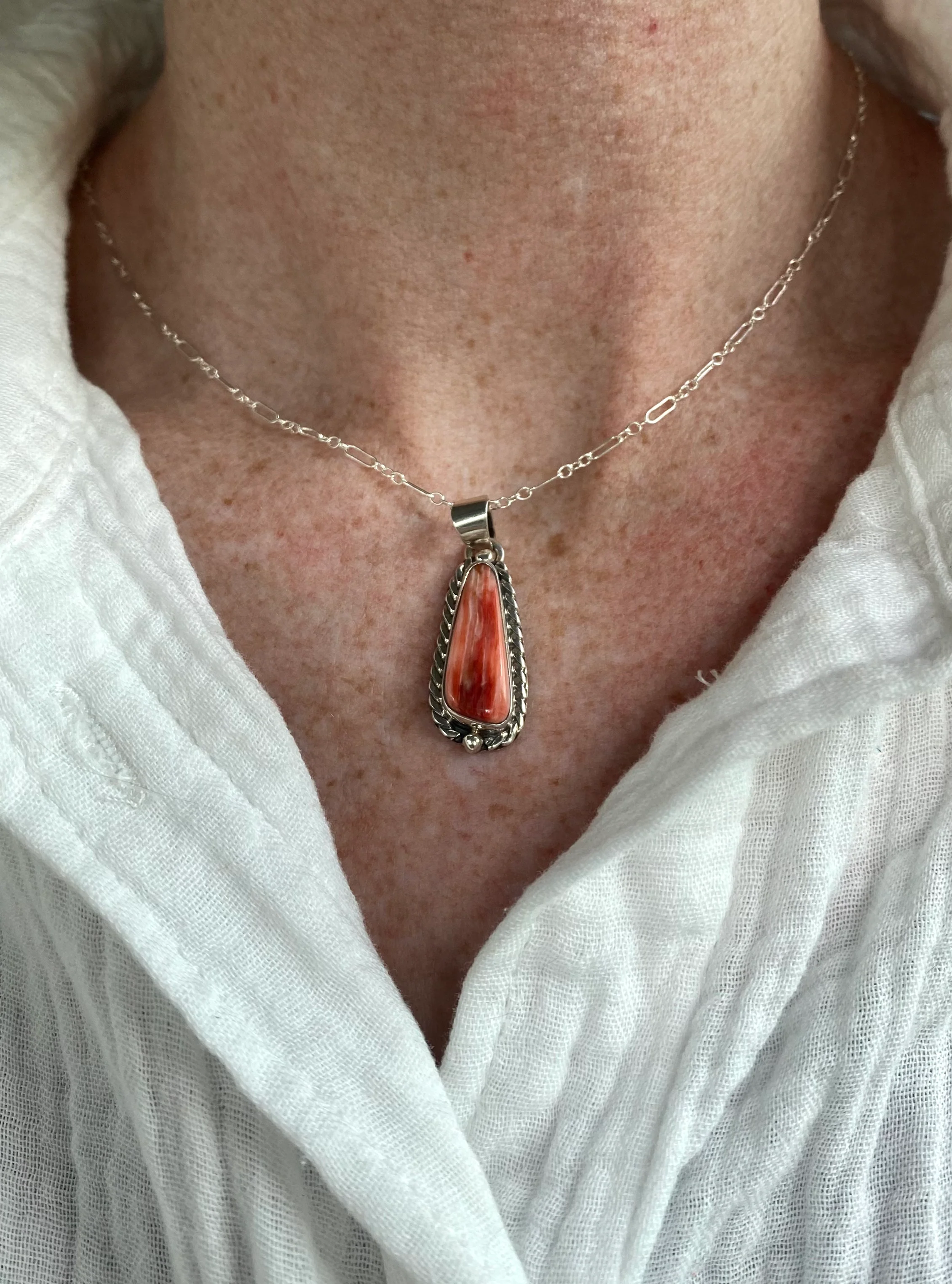 Red Spiney Necklace From The Rodgers Collection - Image 3