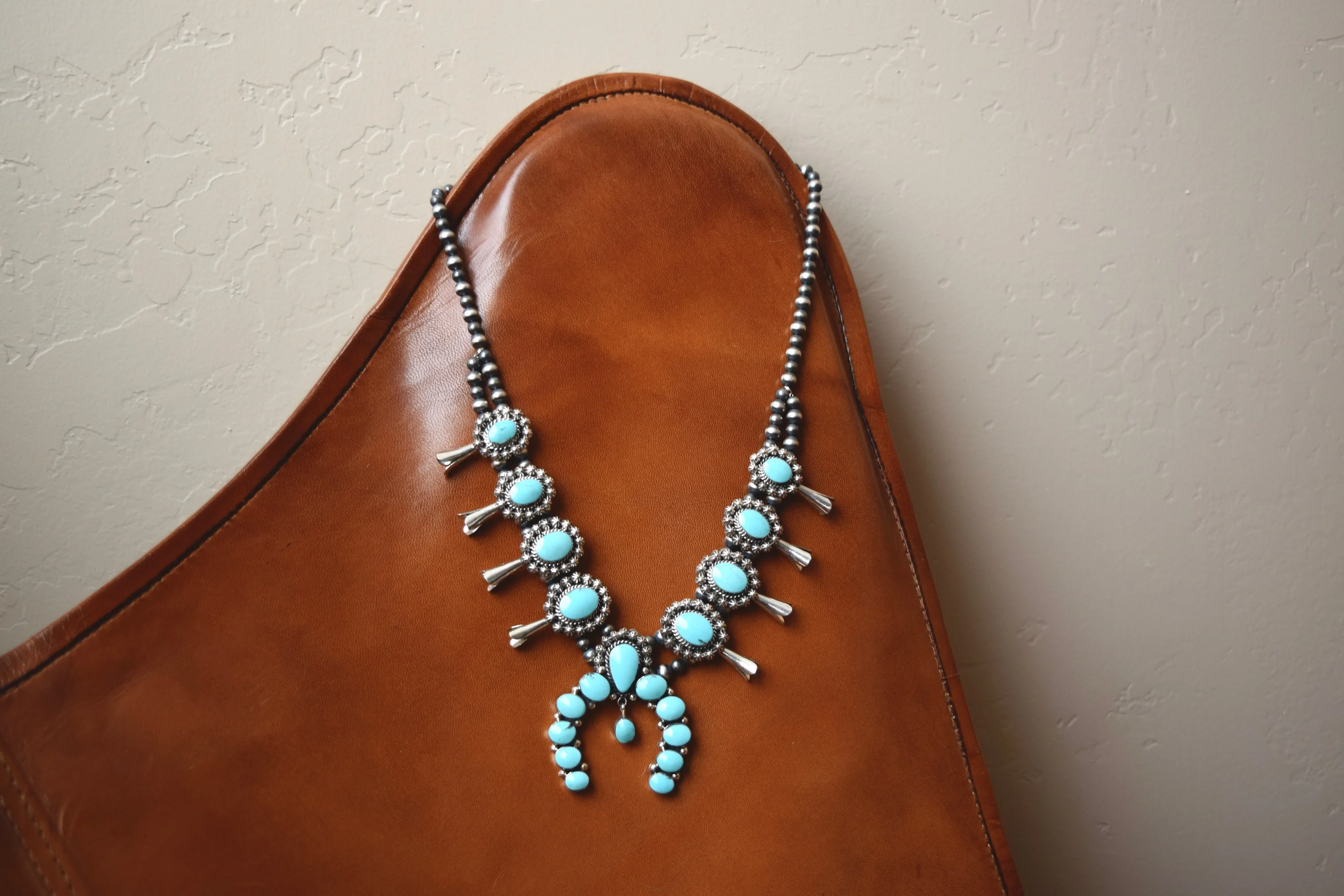 Sarah Yazzie Turquoise Squash Blossom - Image 9