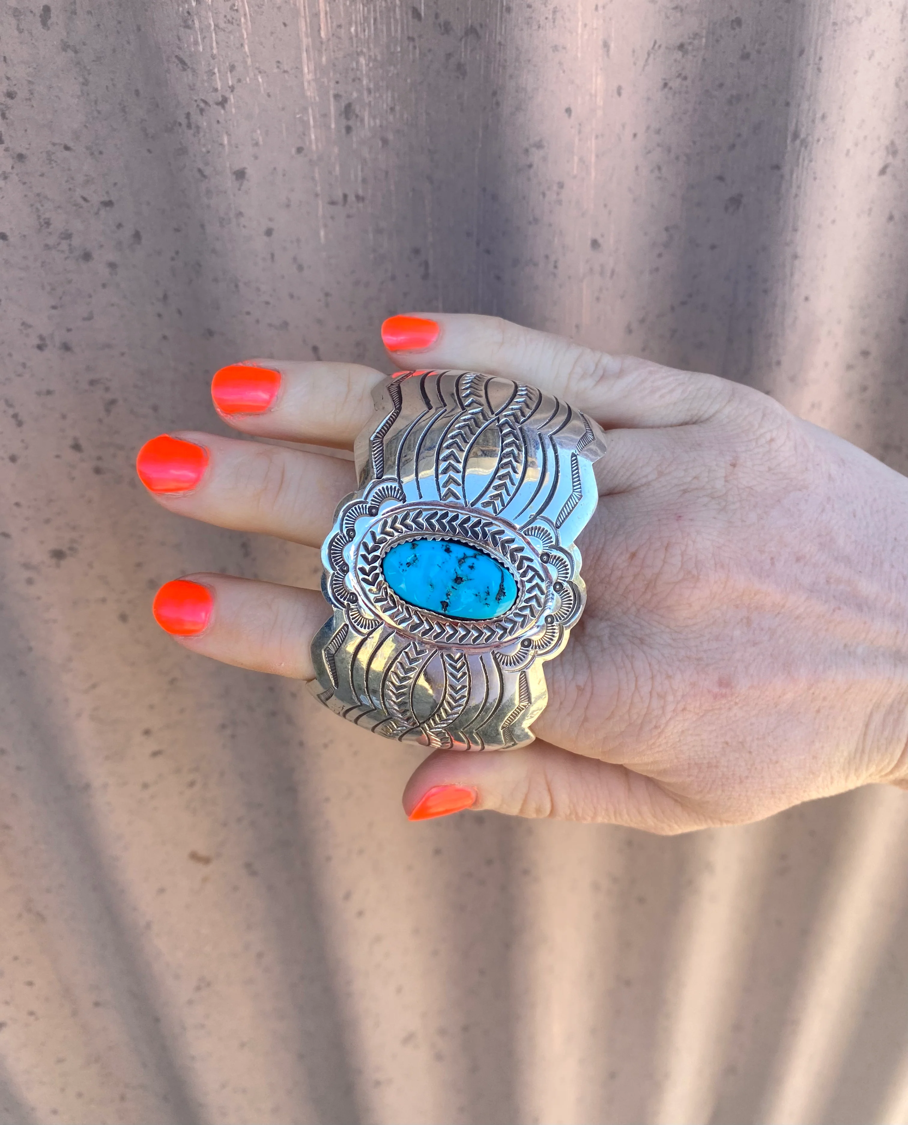 Scalloped Sleeping Beauty Cuff From The Rodgers Collection - Image 3
