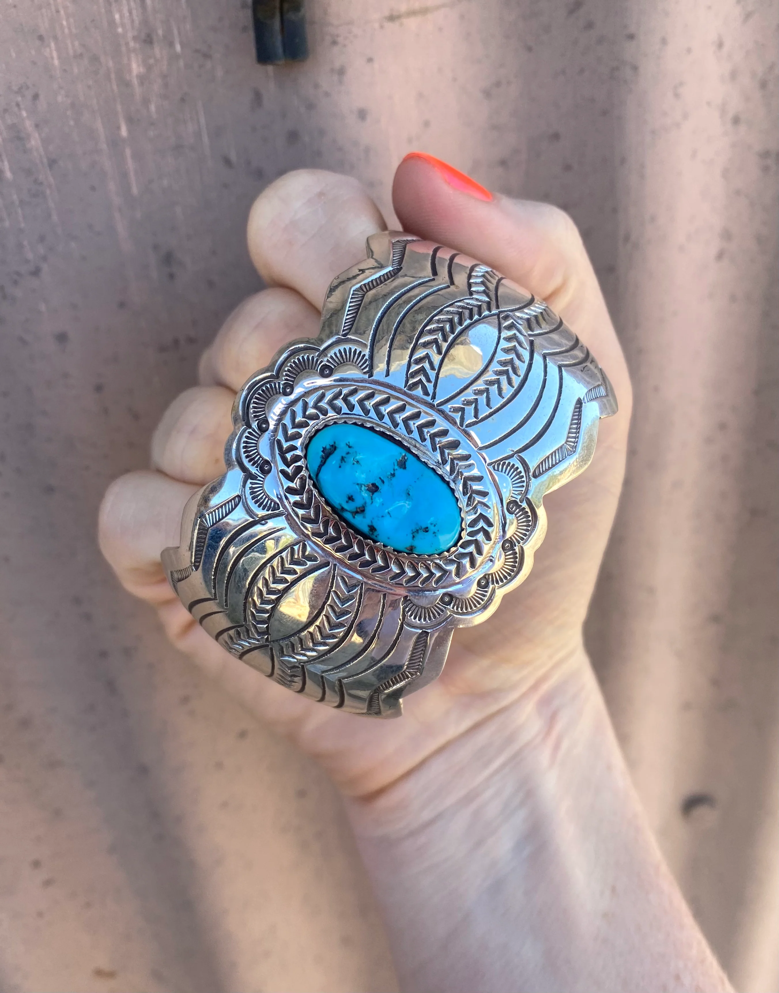 Scalloped Sleeping Beauty Cuff From The Rodgers Collection - Image 4