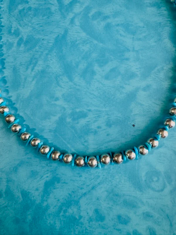 Silver and Turquoise Necklace - Image 2