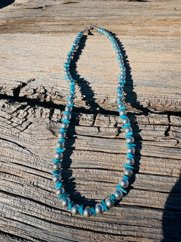 Silver and Turquoise Necklace - Image 3