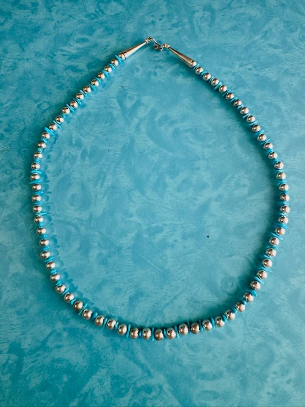 Silver and Turquoise Necklace - Image 4