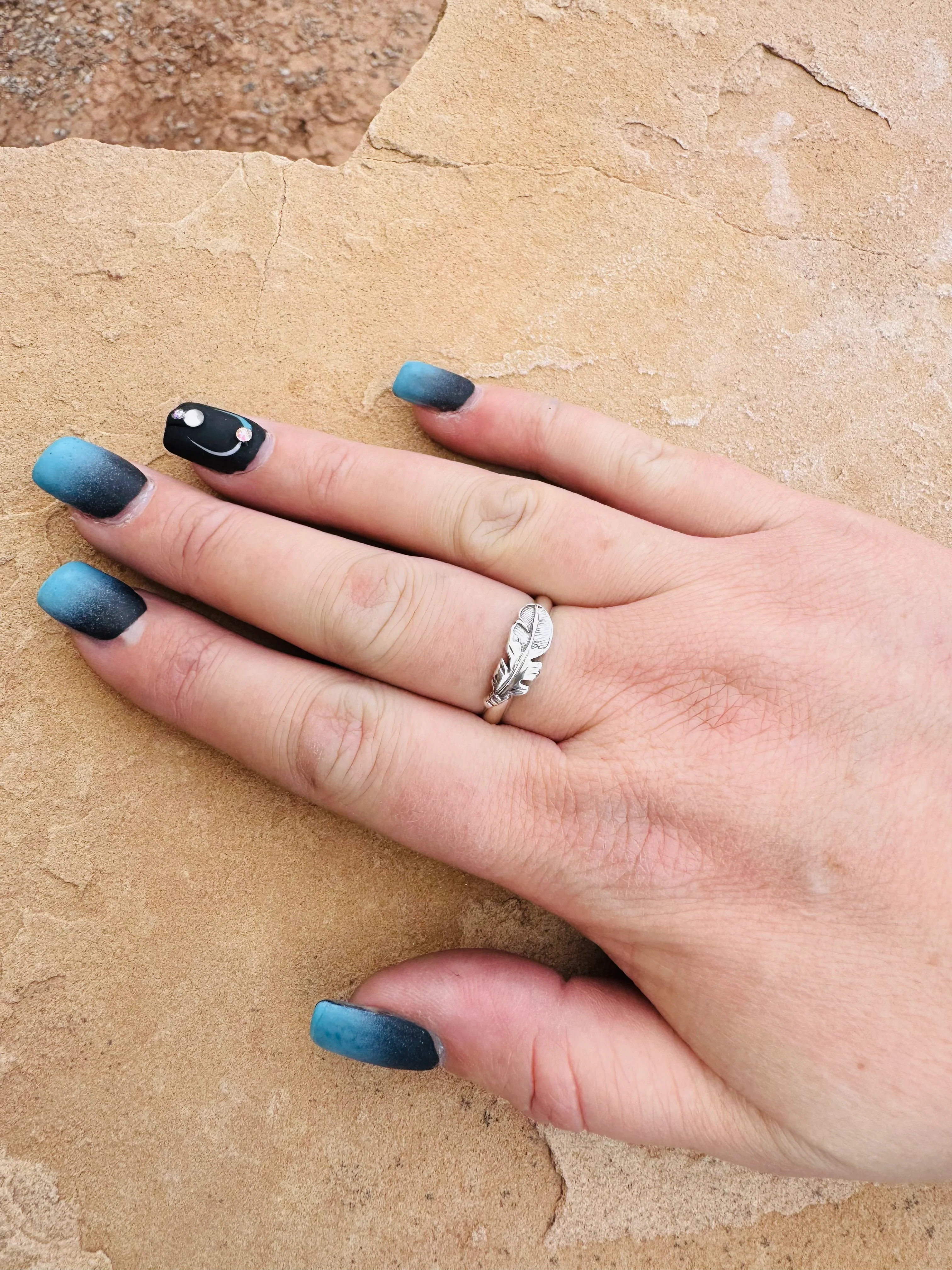 Silver Feather Ring - Image 2