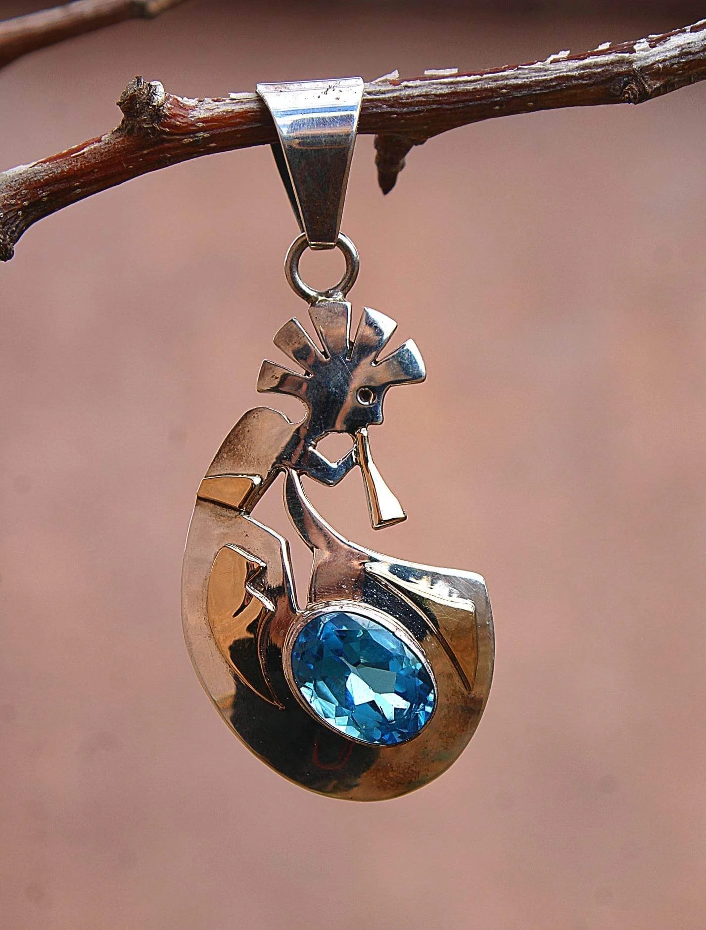 Singing Beauty Blue Topaz Pendant - Image 2