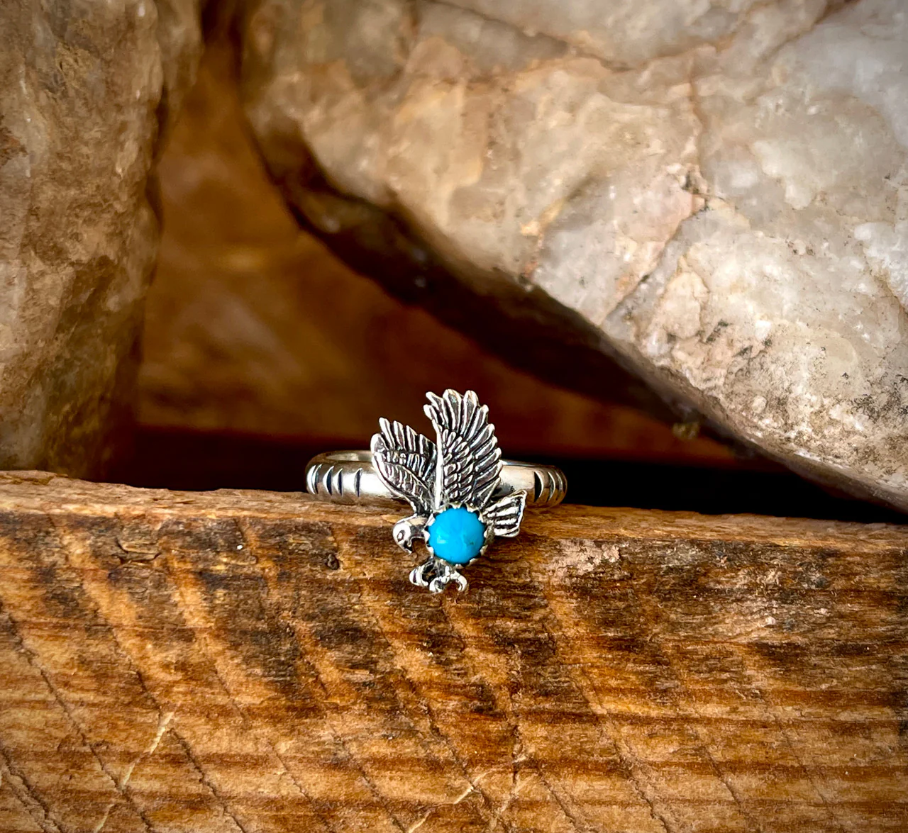 Sleeping Beauty Eagle Ring Sizes 5-12 - Image 4