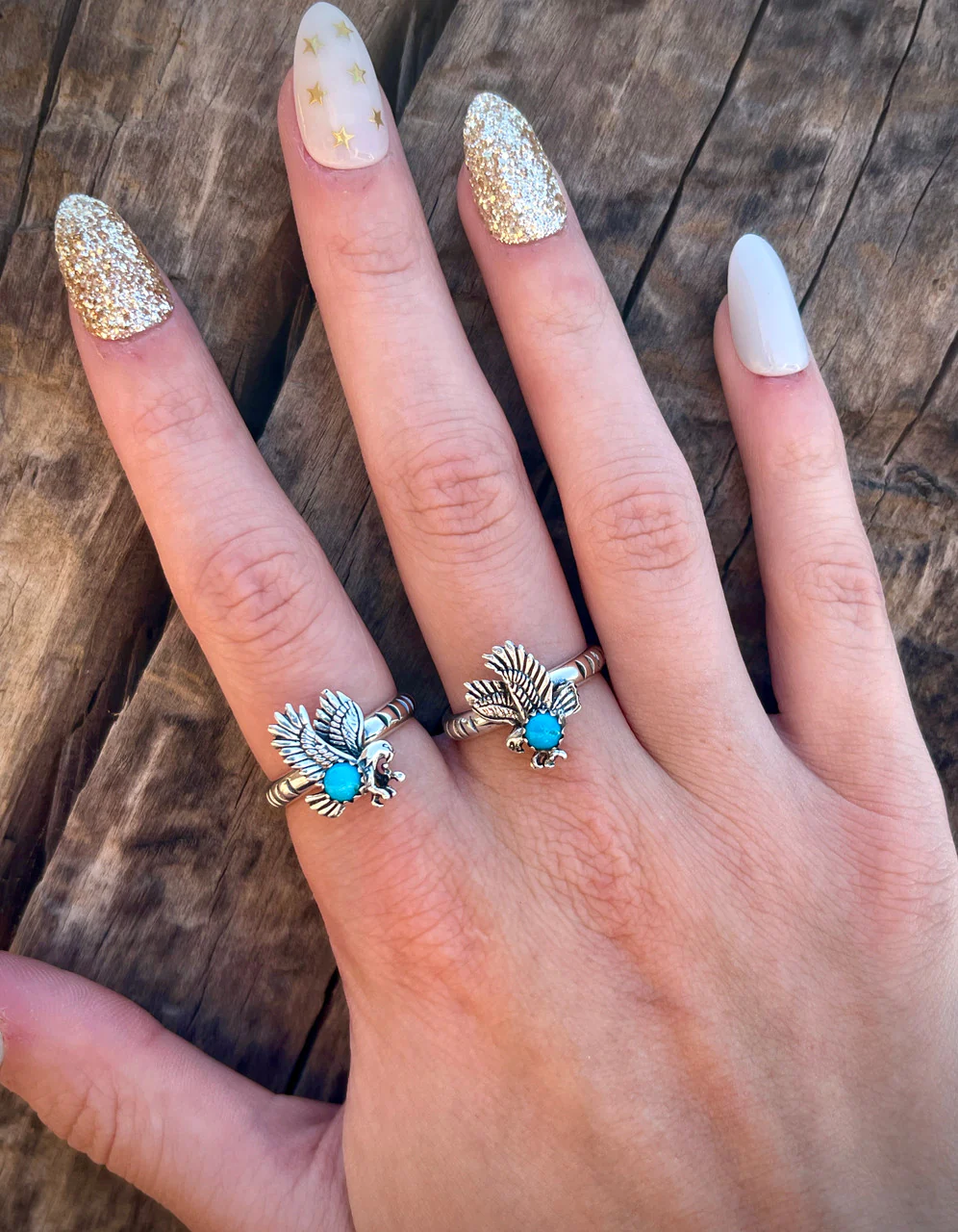 Sleeping Beauty Eagle Ring Sizes 5-12 - Image 5