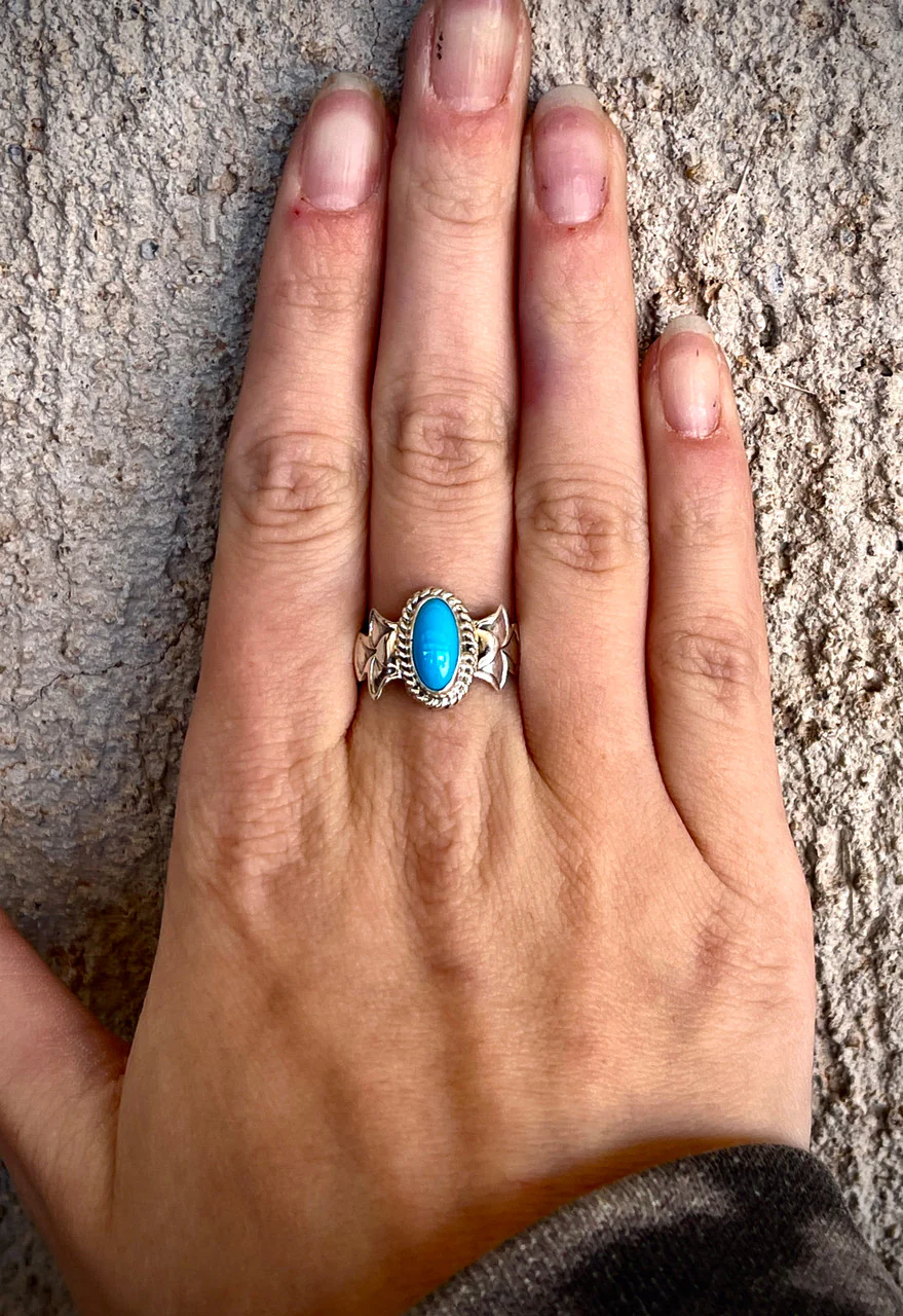 Turquoise Stamped Rings - Image 2