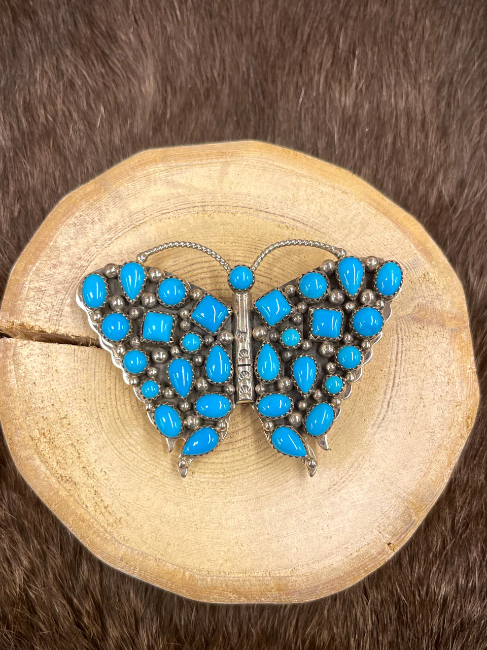 Sleeping Beauty Vintage Butterfly Pendant - Image 2