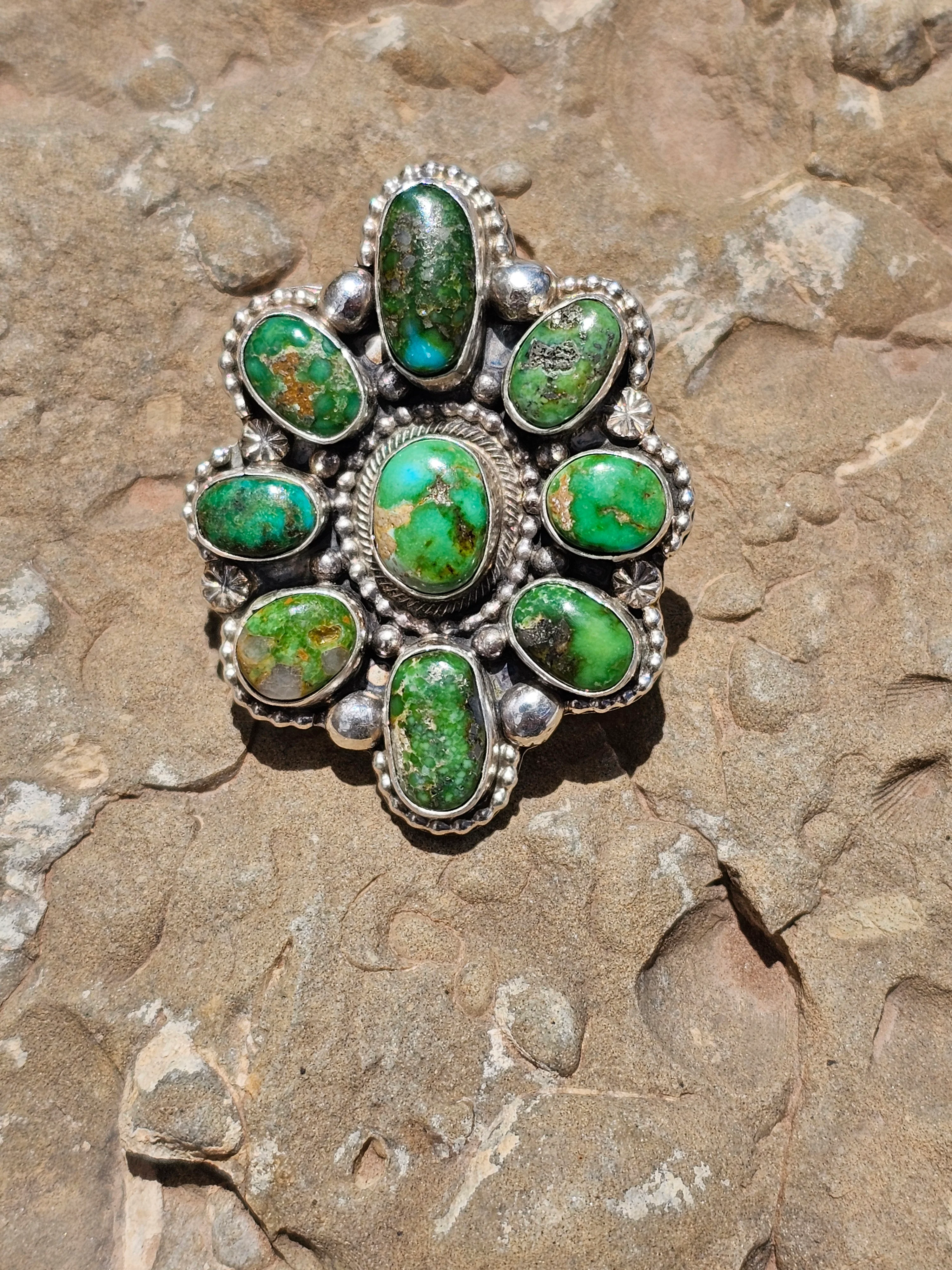 Sonoran Turquoise Framed Cluster Ring - Image 4