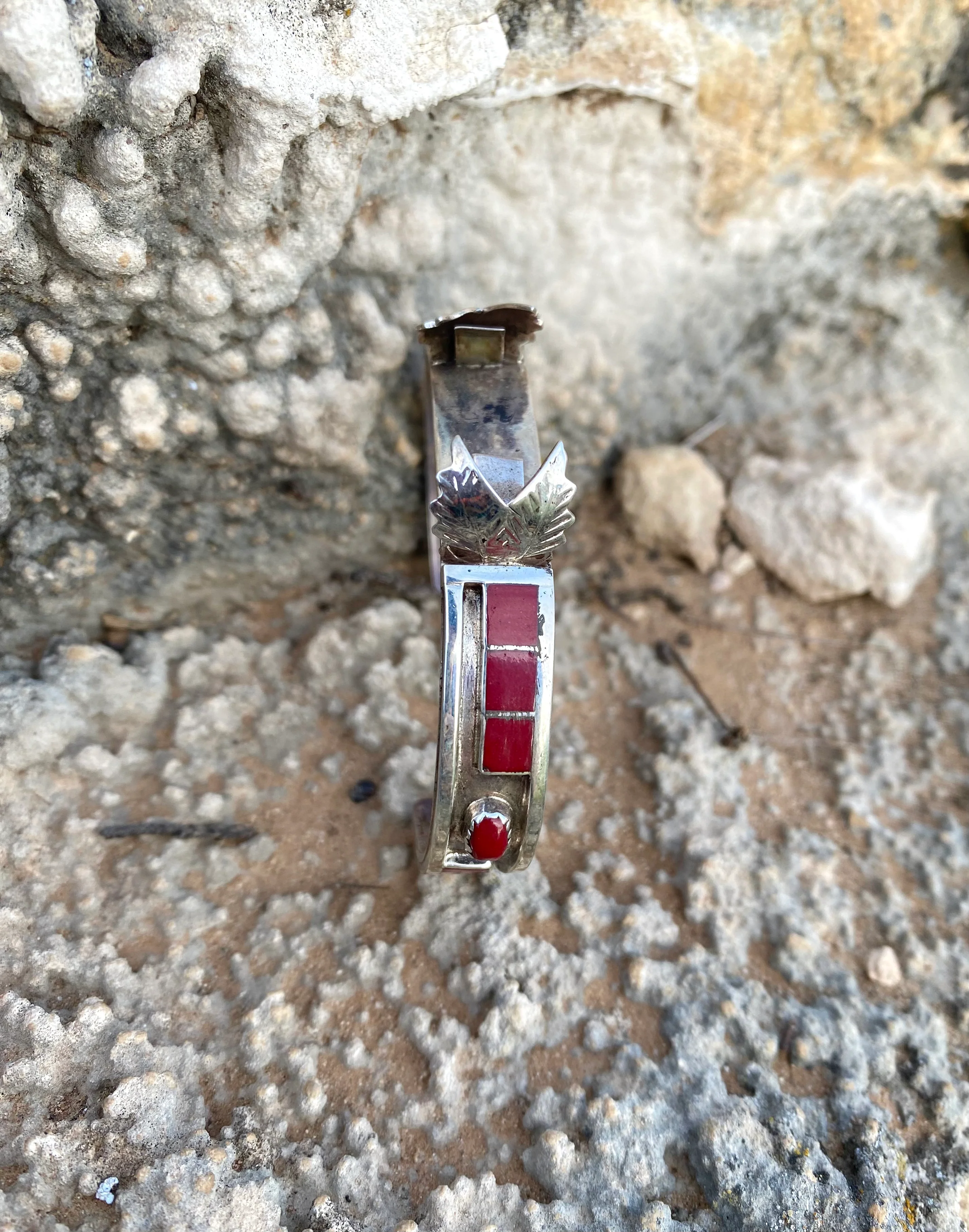 Squared Up Coral Watch Cuff From The Rodgers Collection - Image 2