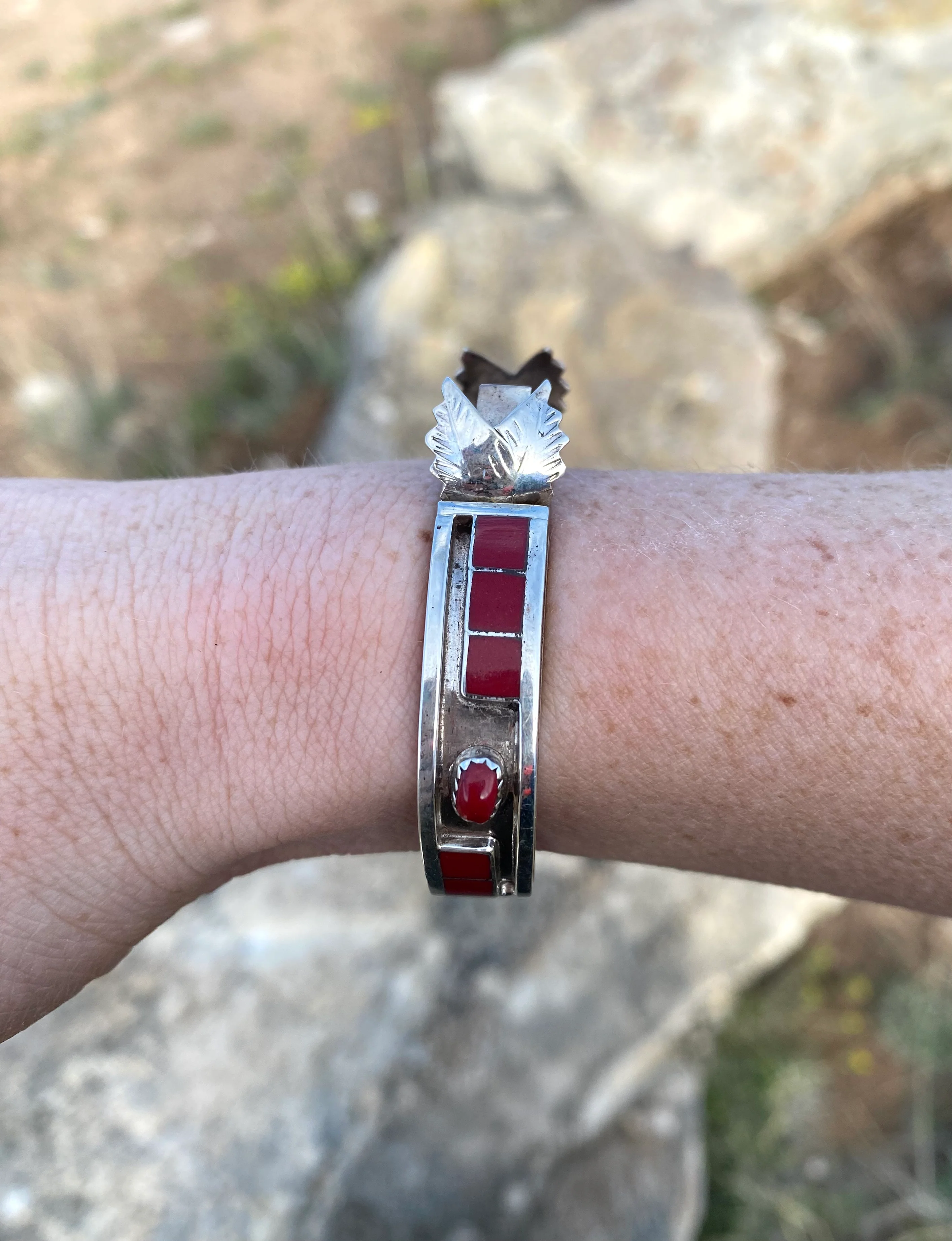 Squared Up Coral Watch Cuff From The Rodgers Collection - Image 4