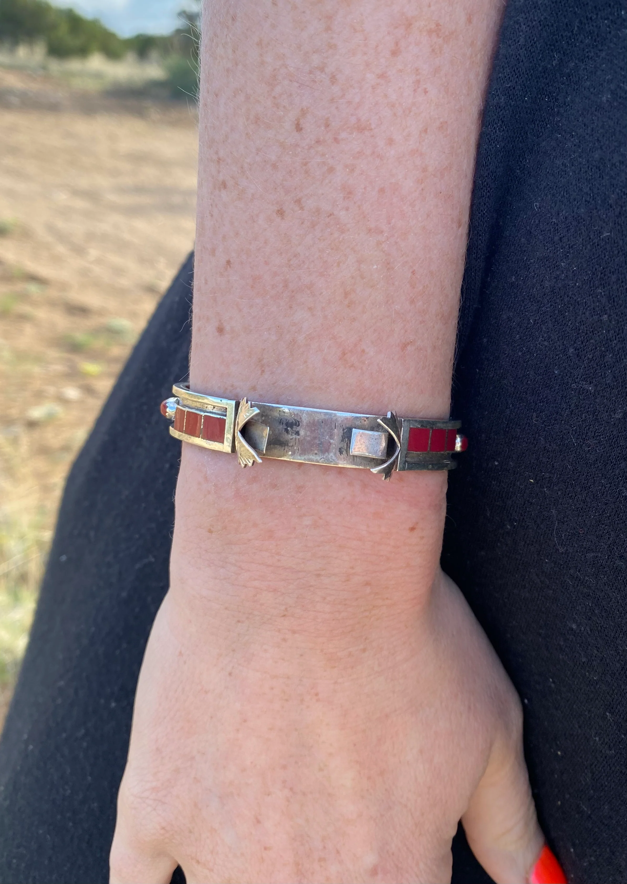 Squared Up Coral Watch Cuff From The Rodgers Collection - Image 7