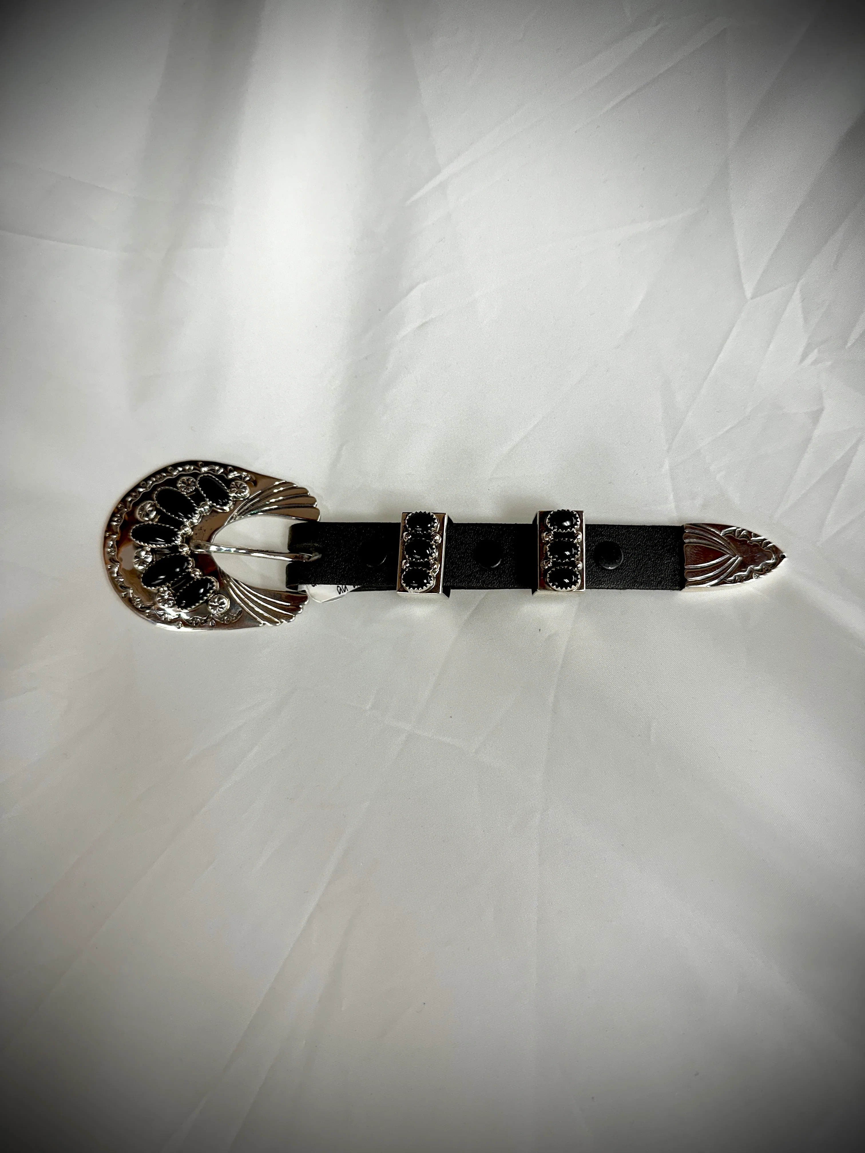 Sterling Silver Onyx Ranger Belt Buckle - Image 2